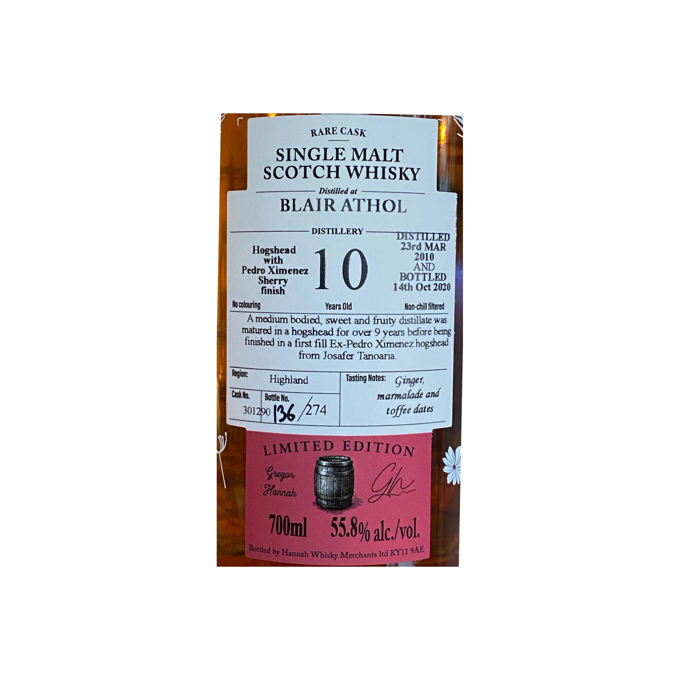 Blair Athol 2010 10 Years Single Malt Whisky 2