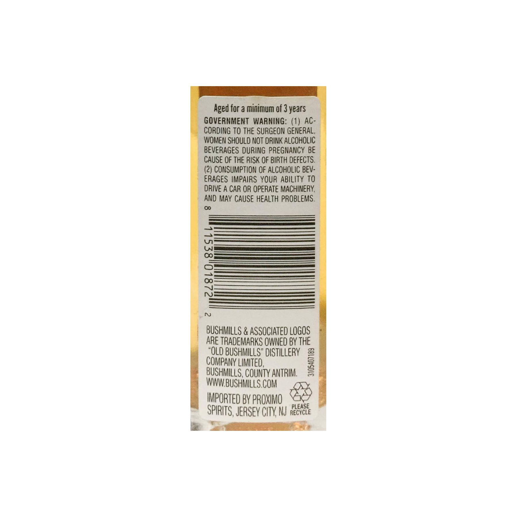 Bushmills Miniature Blended Whisky 3