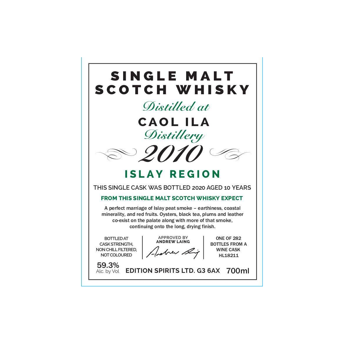 Caol Ila The First Editions 2010 10 Years Single Malt Whisky 2