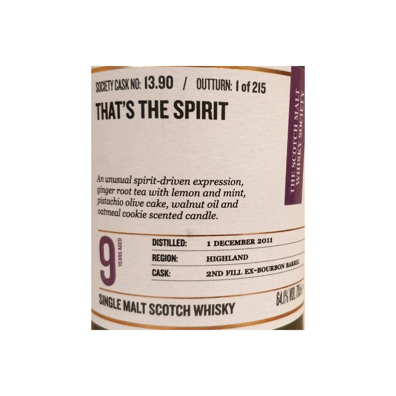 The Scotch Malt Whisky Society 2011 9 Years Single Malt Whisky 2