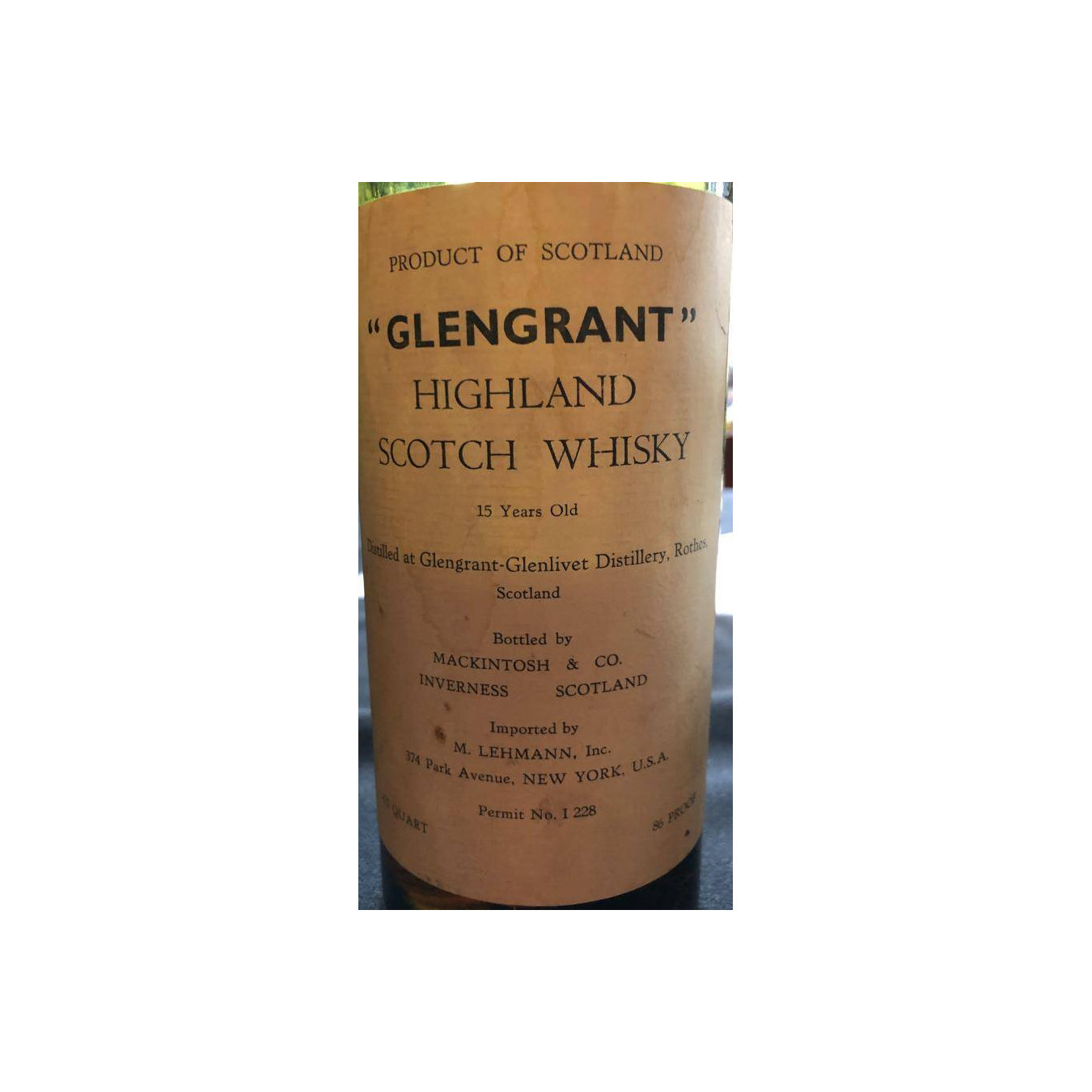 Glen Grant 15 Years Single Malt Whisky 2