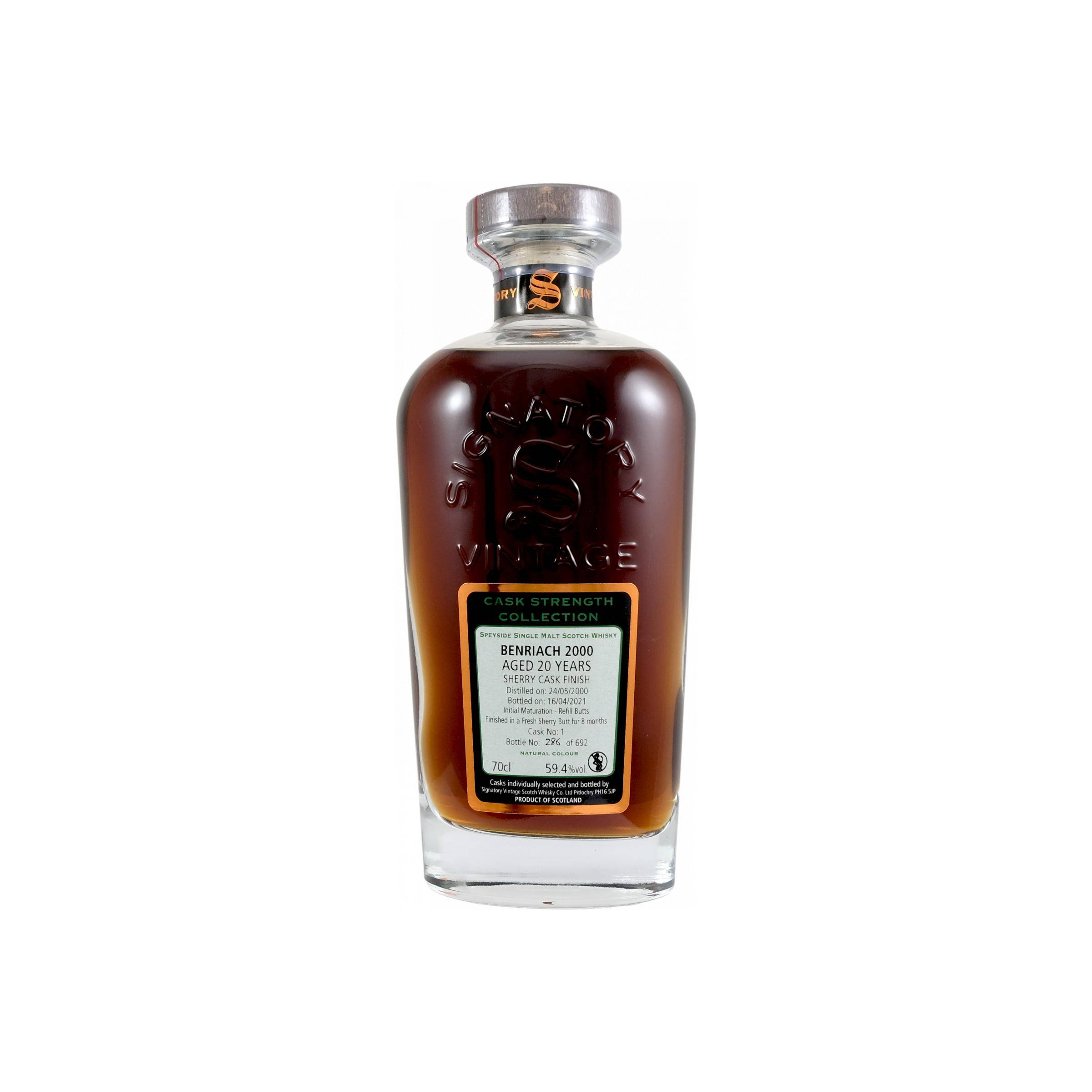 BenRiach Cask Strength Collection 2000 20 Years Single Malt Whisky