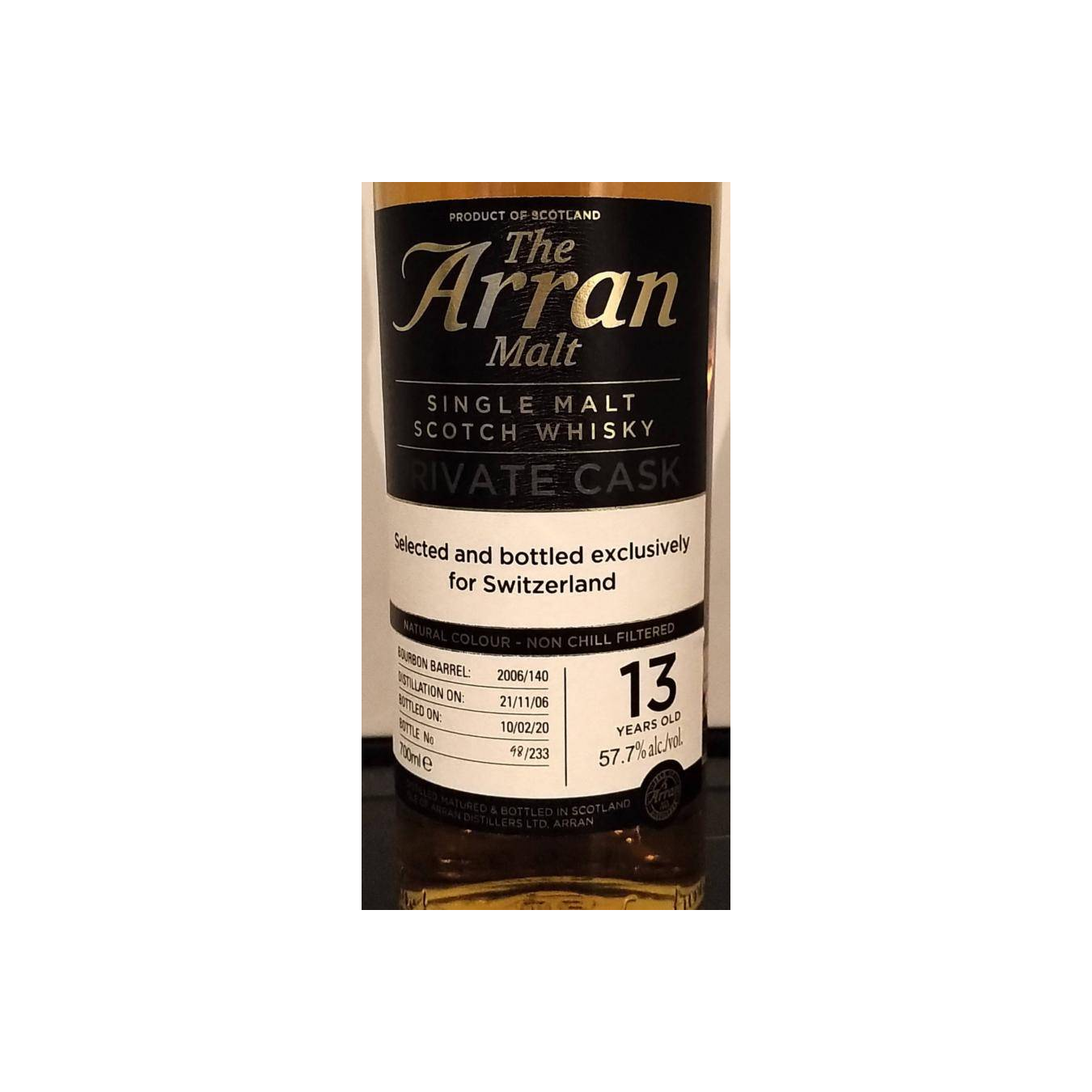 Arran Private Cask 2006 13 Years Single Malt Whisky 2