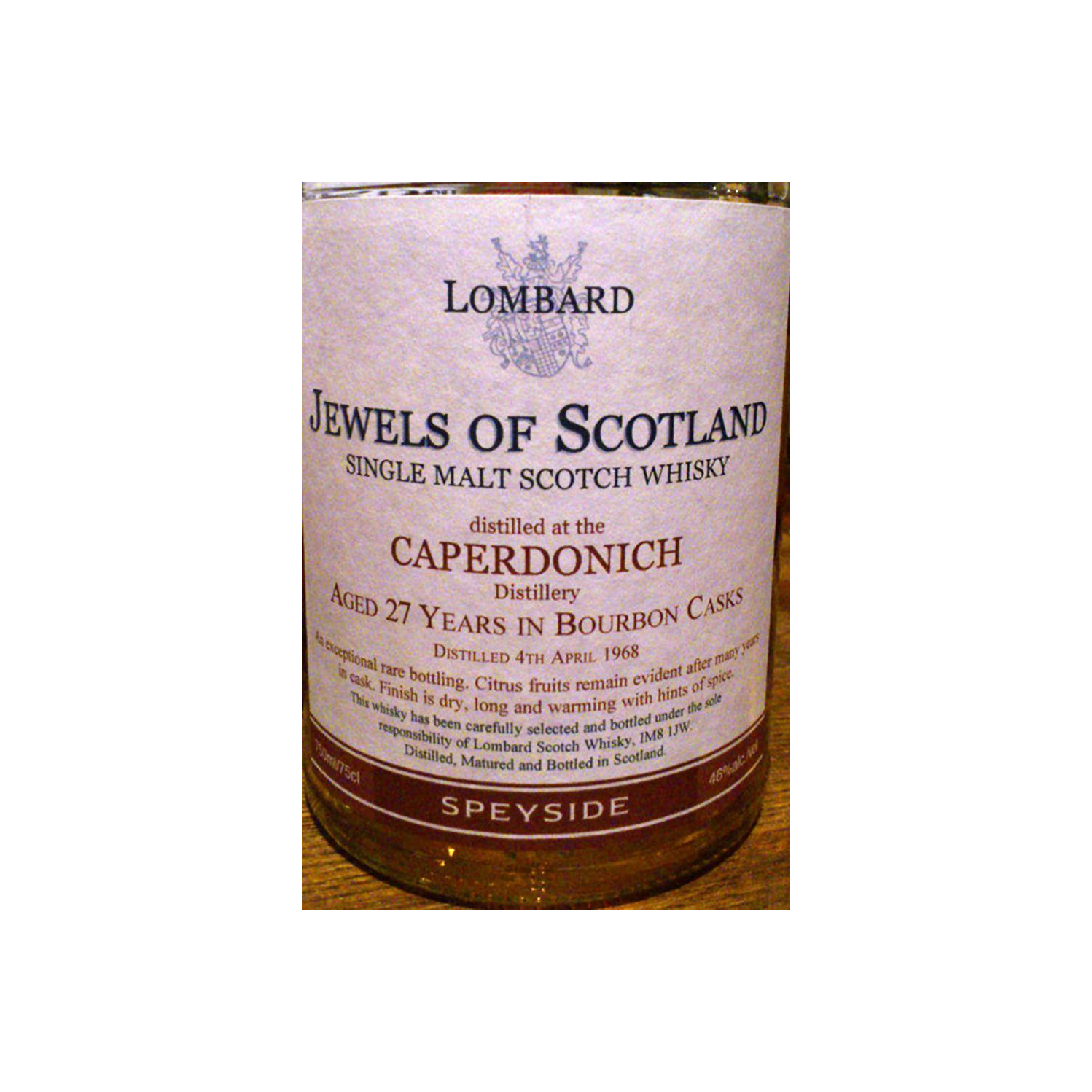 Caperdonich 1968 27 Years Single Malt Whisky