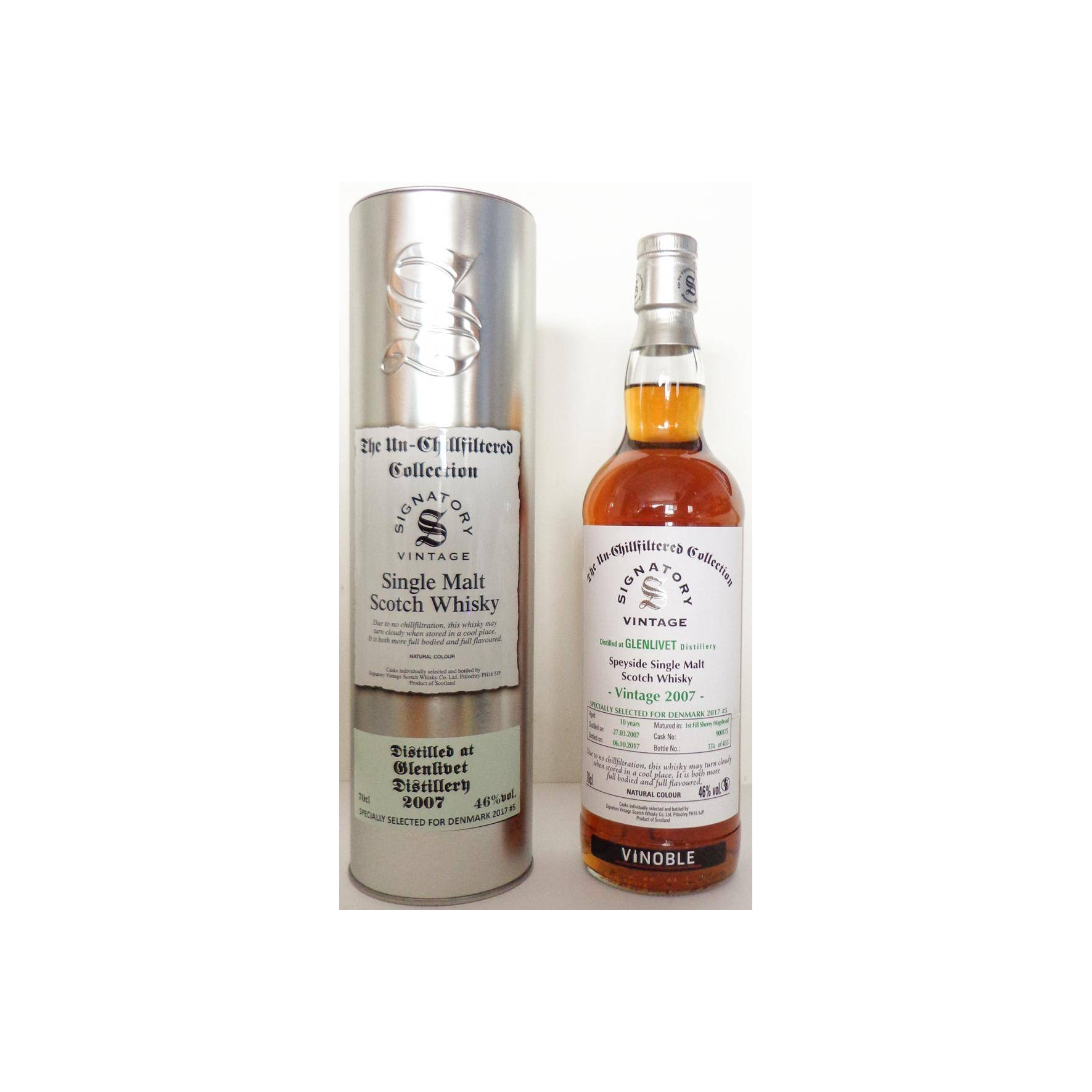 The Glenlivet The Un-Chillfiltered Collection 2007 10 Years Single Malt Whisky 2