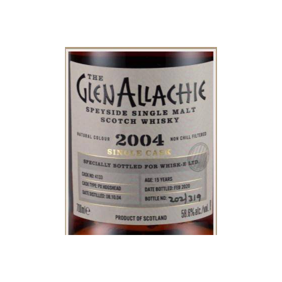 The GlenAllachie Single Cask 2004 15 Years Single Malt Whisky
