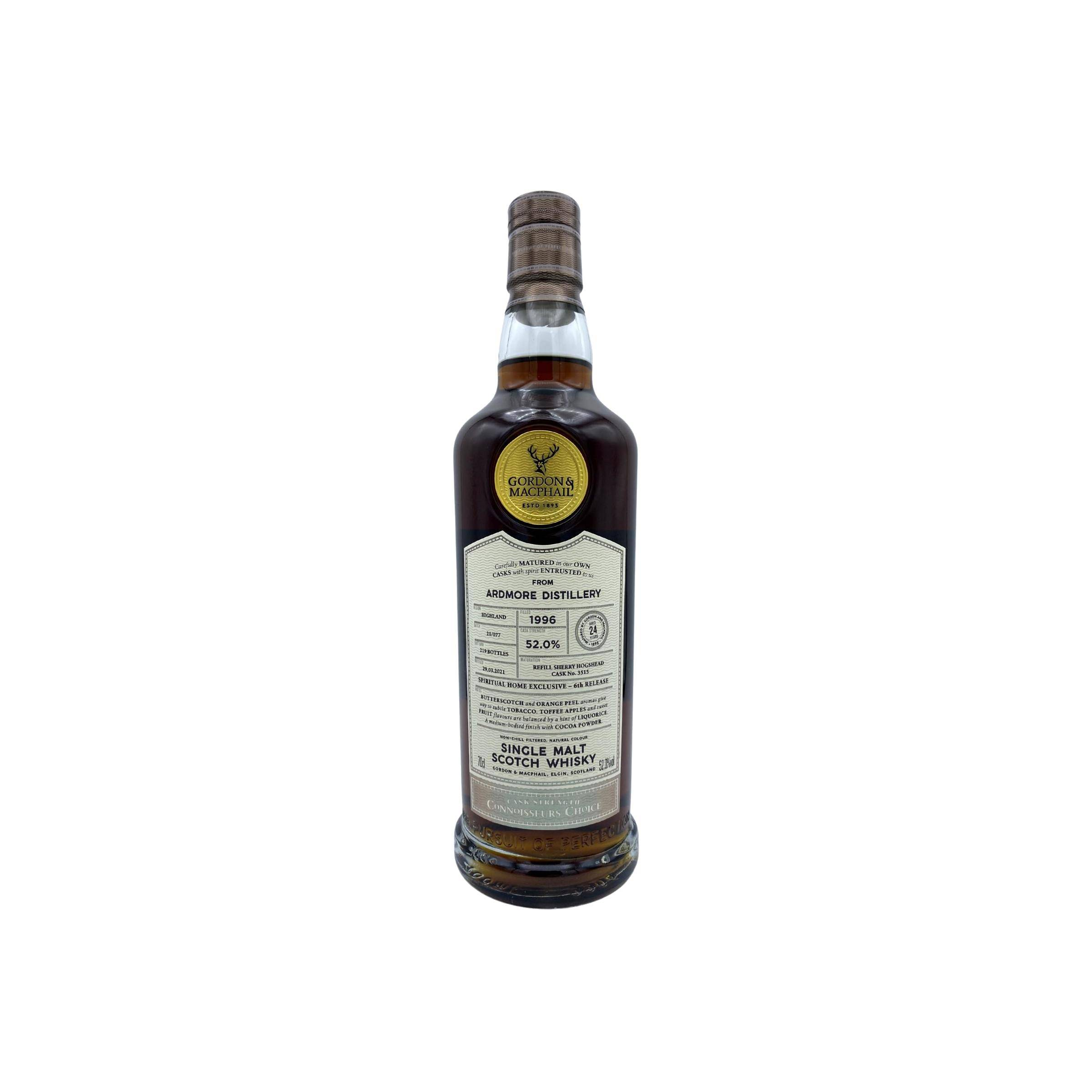 Ardmore Connoisseurs Choice - Cask Strength 1996 24 Years Single Malt Whisky 2