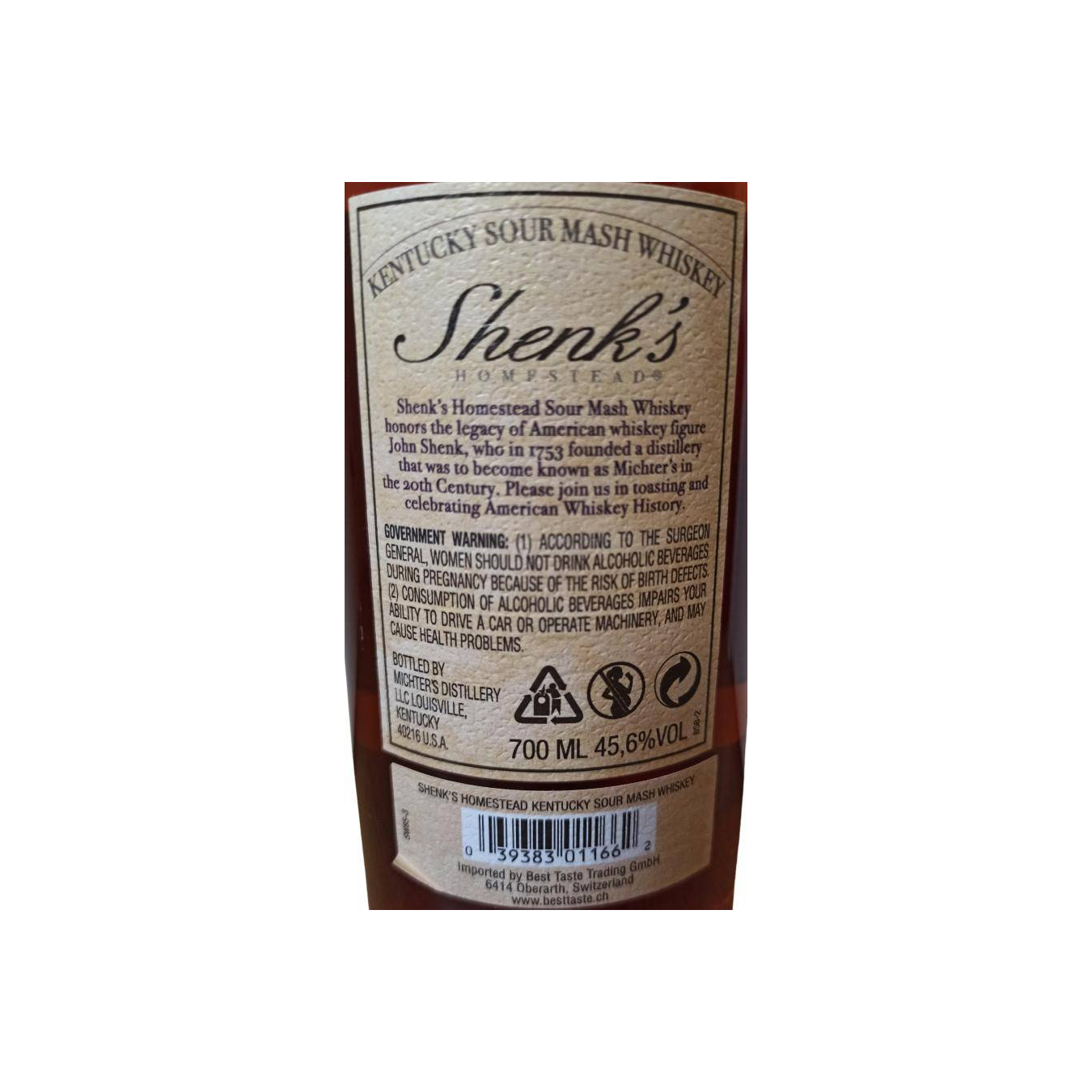 Shenk's Homestead Kentucky Sour Mash Whiskey 3