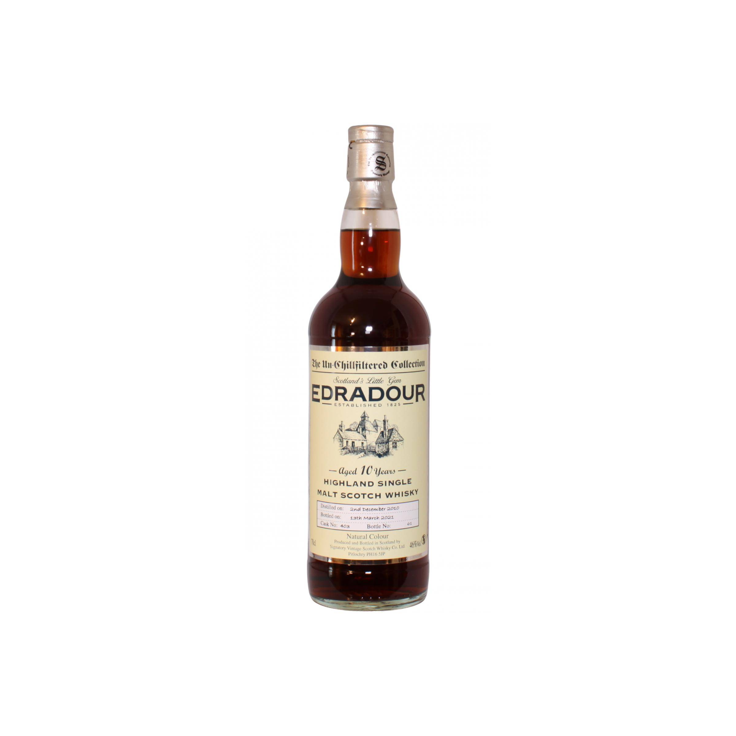 Edradour The Un-Chillfiltered Collection 2010 10 Years Single Malt Whisky