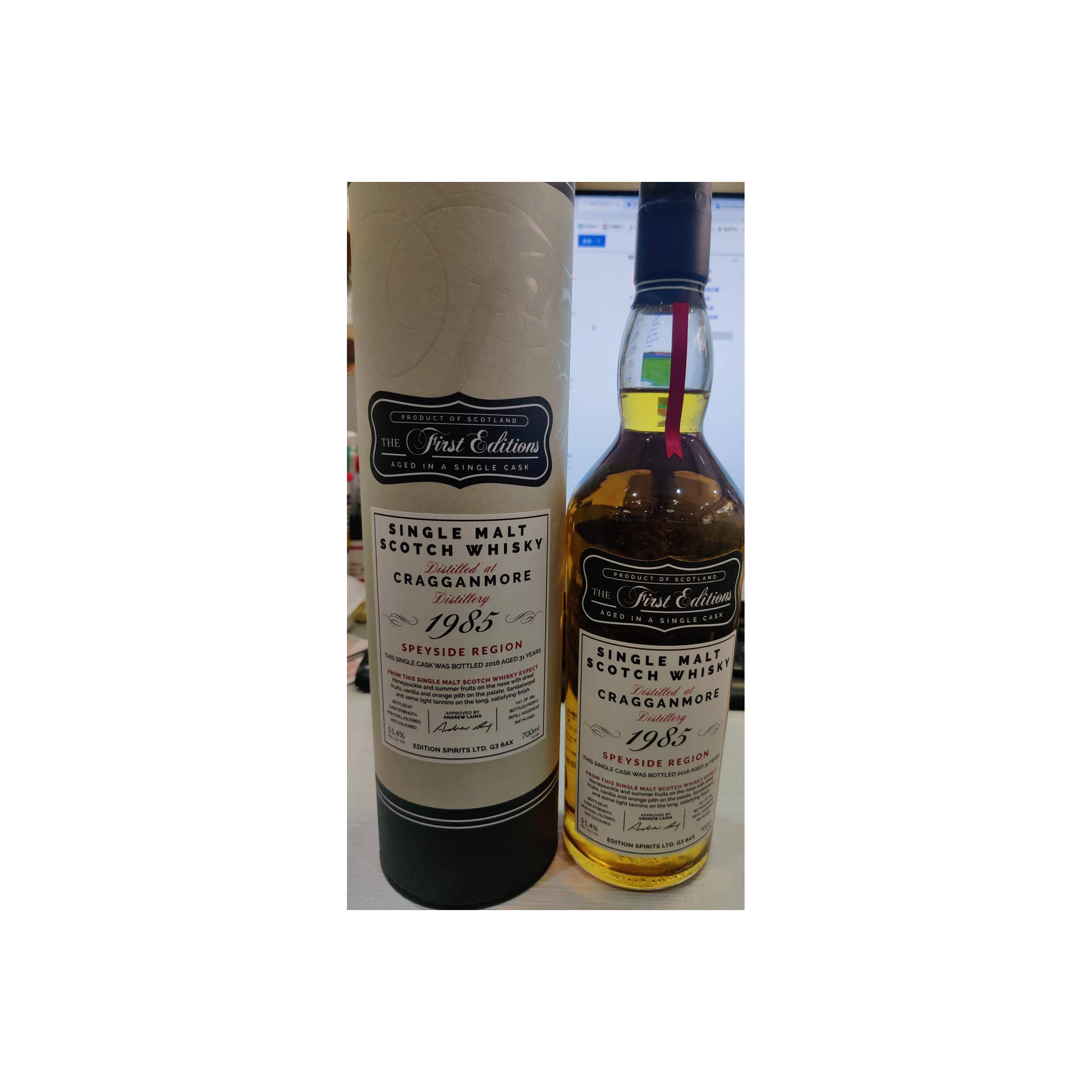 Cragganmore The First Editions 1985 31 Years Single Malt Whisky 2
