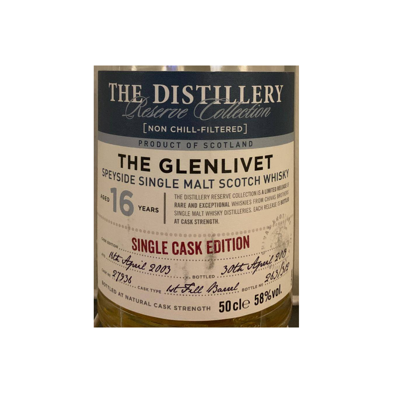 The Glenlivet 2003 16 Years Single Malt Whisky