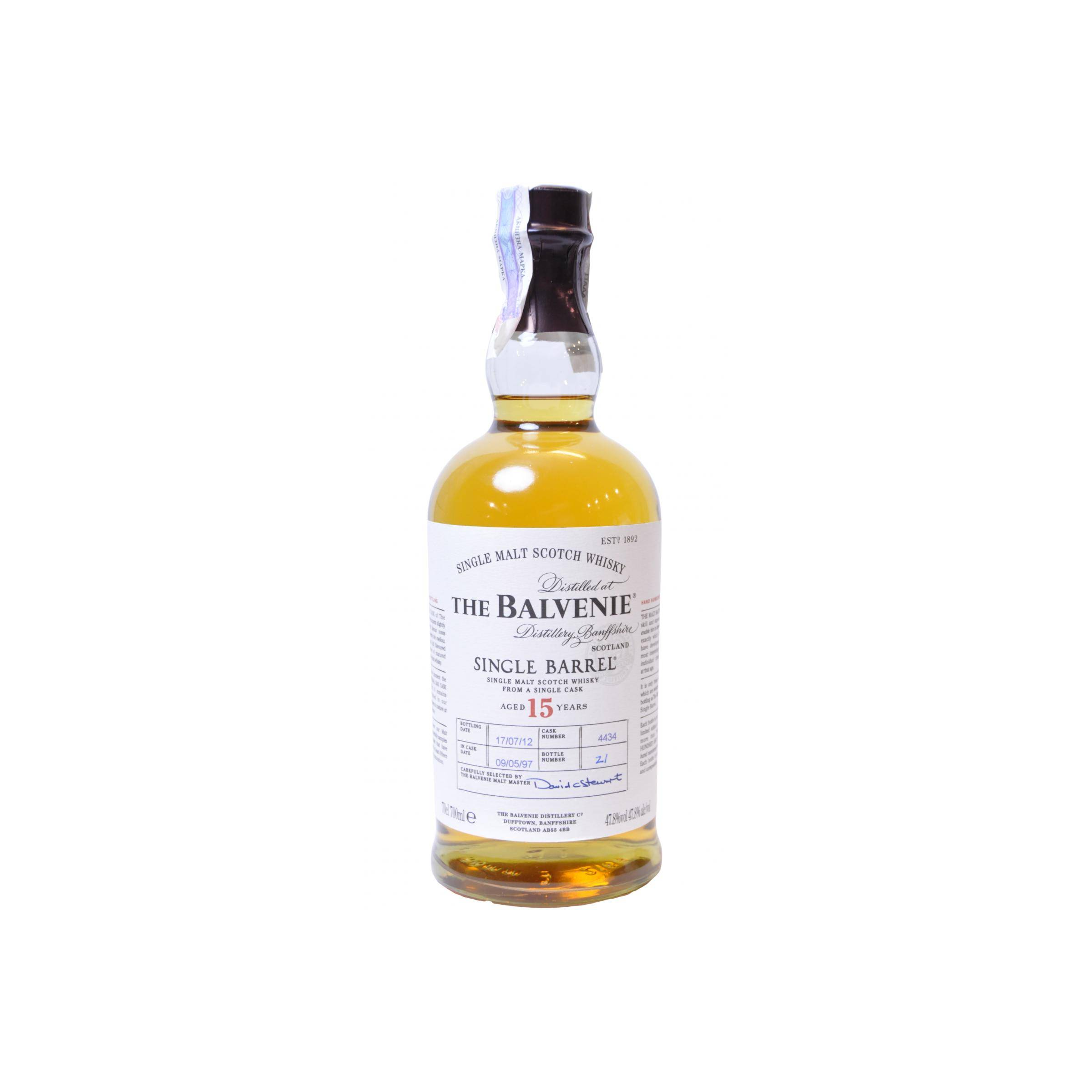 The Balvenie Single Cask 1997 15 Years Single Malt Whisky