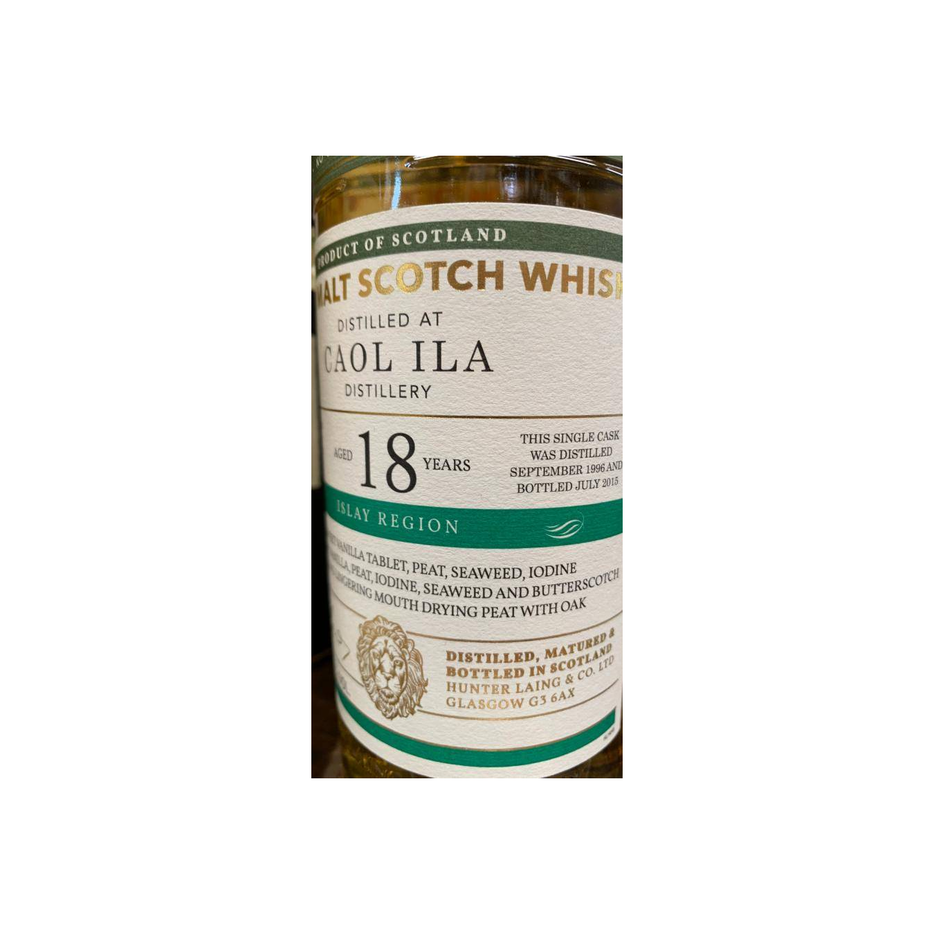 Caol Ila Old Malt Cask 1996 18 Years Single Malt Whisky