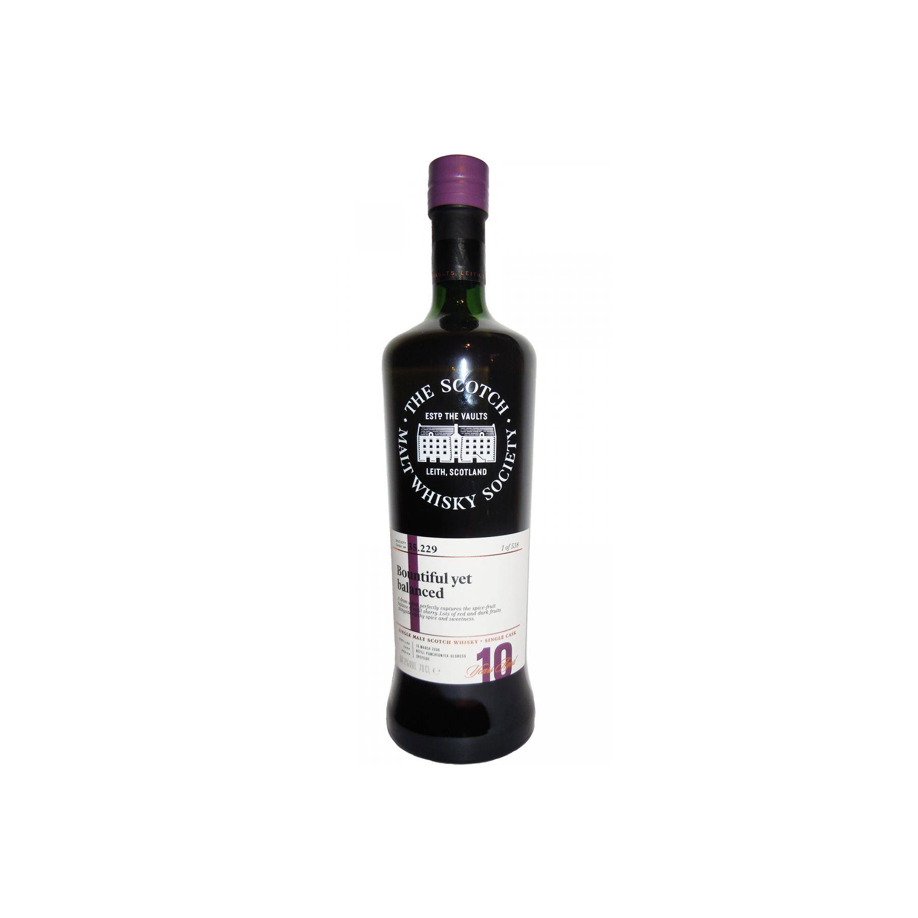 The Scotch Malt Whisky Society 2008 10 Years Single Malt Whisky