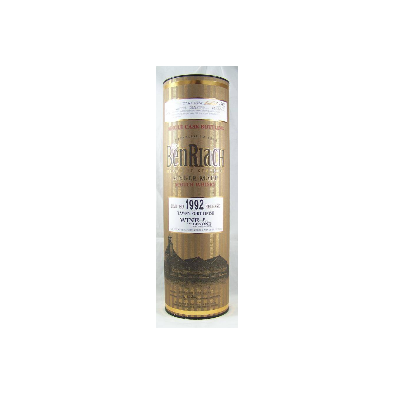 BenRiach Individual Cask Bottling 1992 22 Years Single Malt Whisky 3