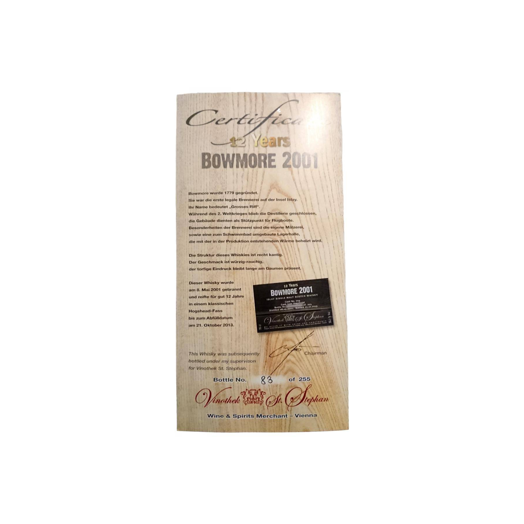 Bowmore 2001 12 Years Single Malt Whisky 2