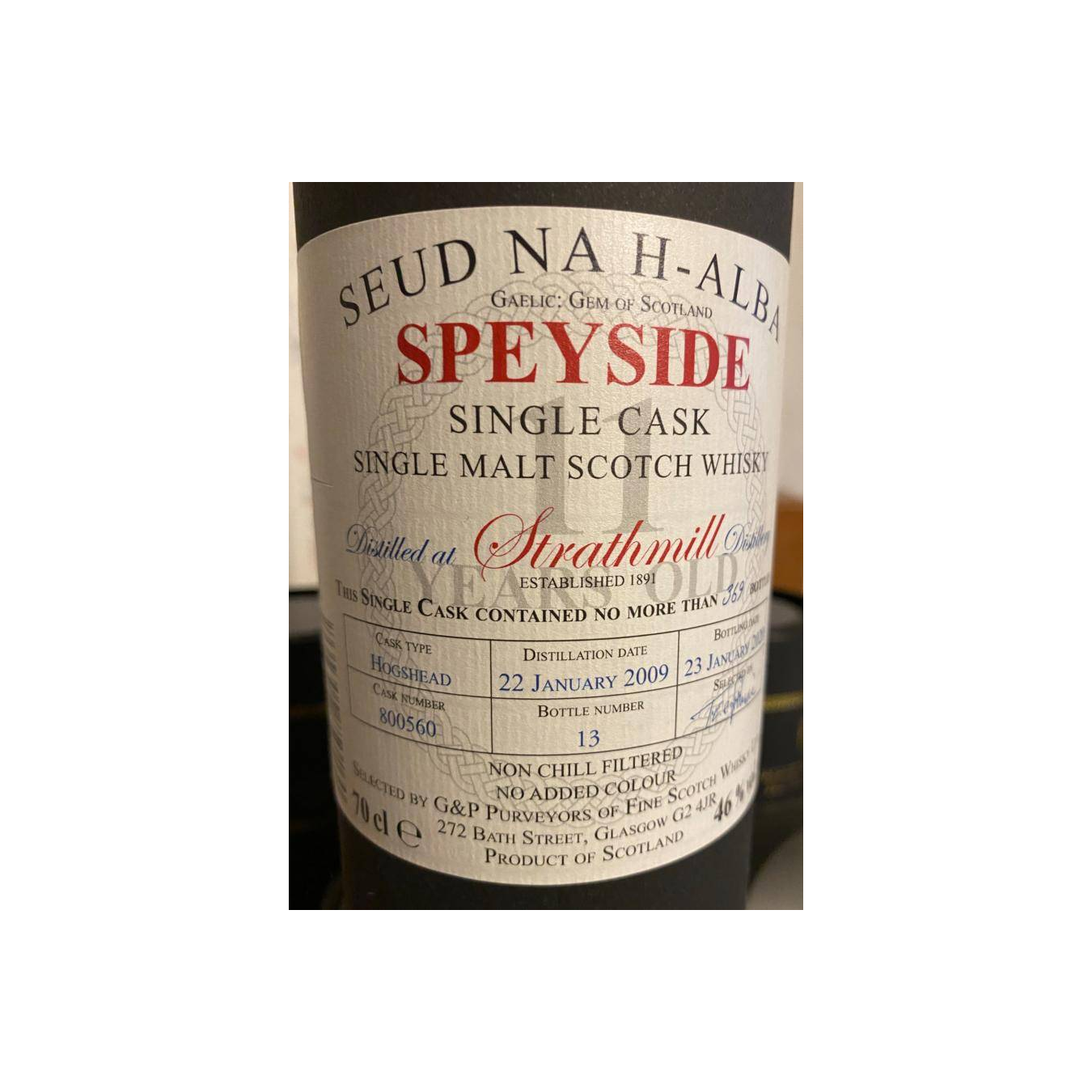Strathmill 2009 11 Years Single Malt Whisky 3