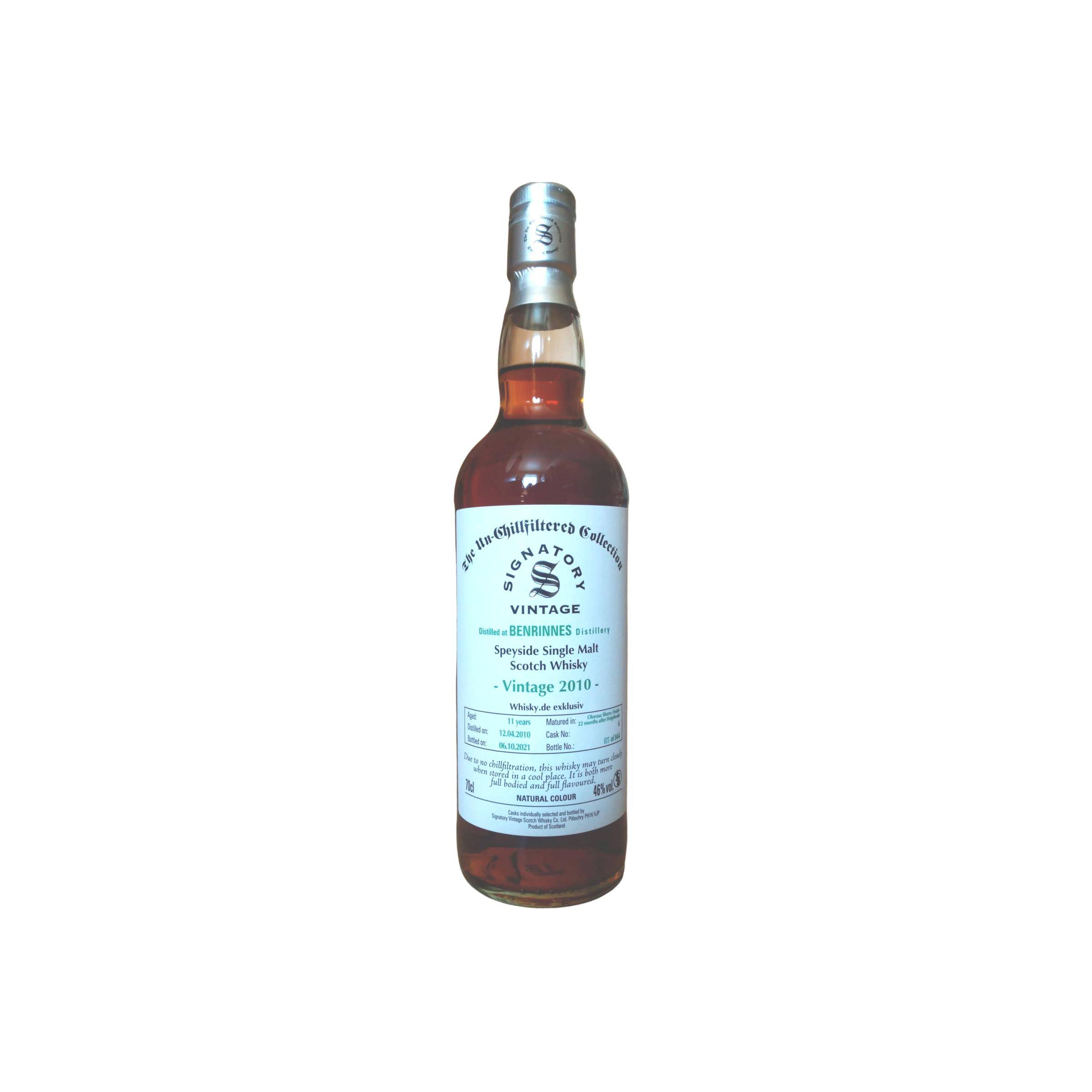 Benrinnes The Un-Chillfiltered Collection 2010 11 Years Single Malt Whisky 2