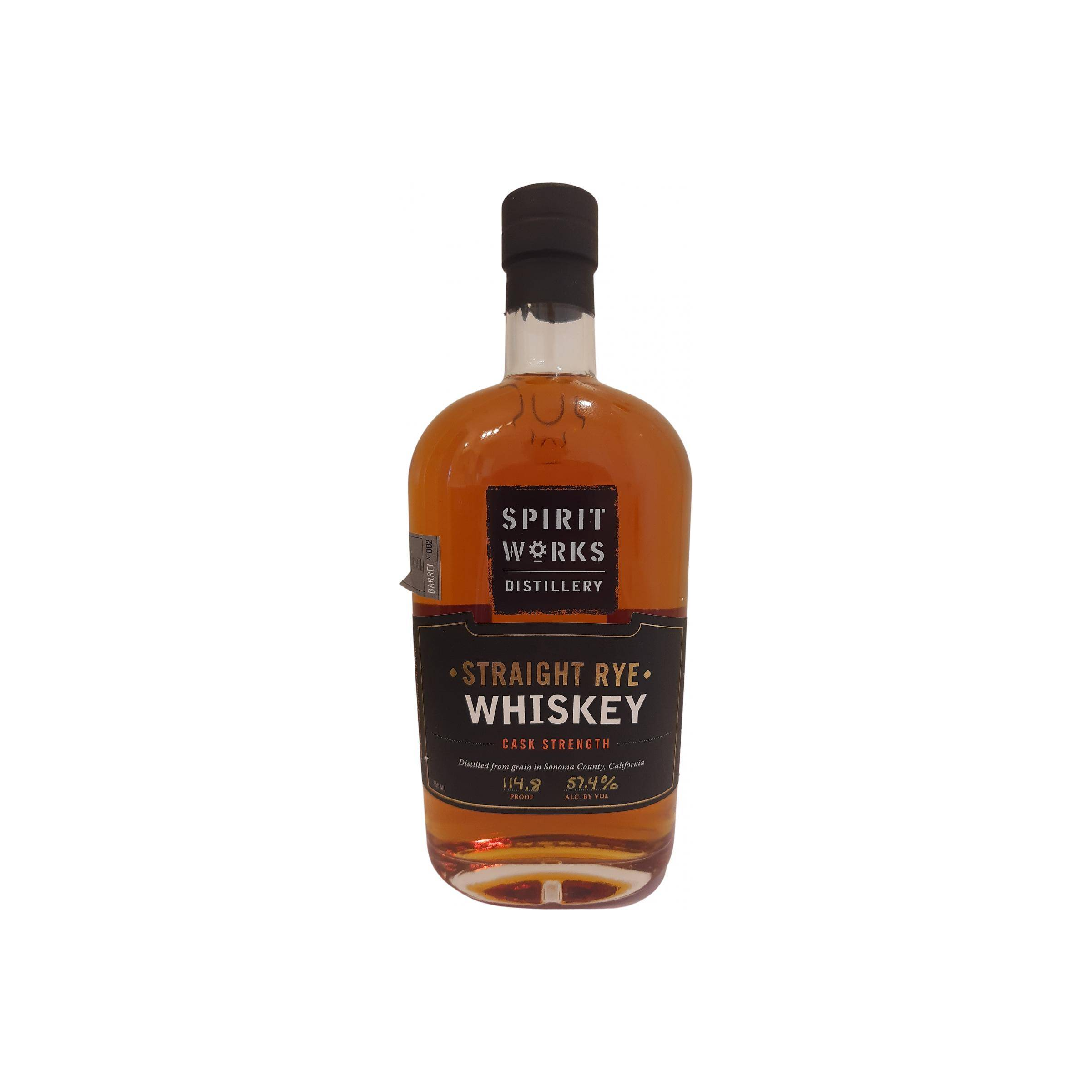 Spirit Works Straight Rye Whiskey