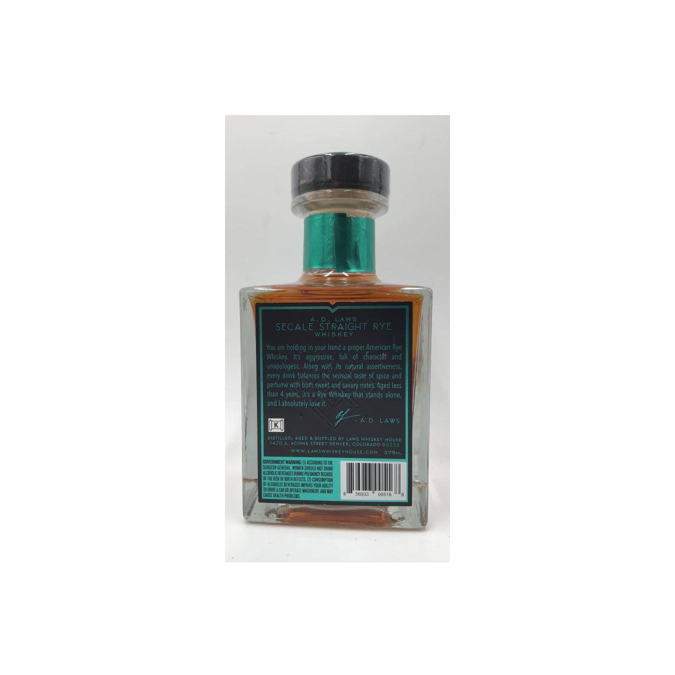 A. D. Laws Secale Straight Rye Whiskey 3