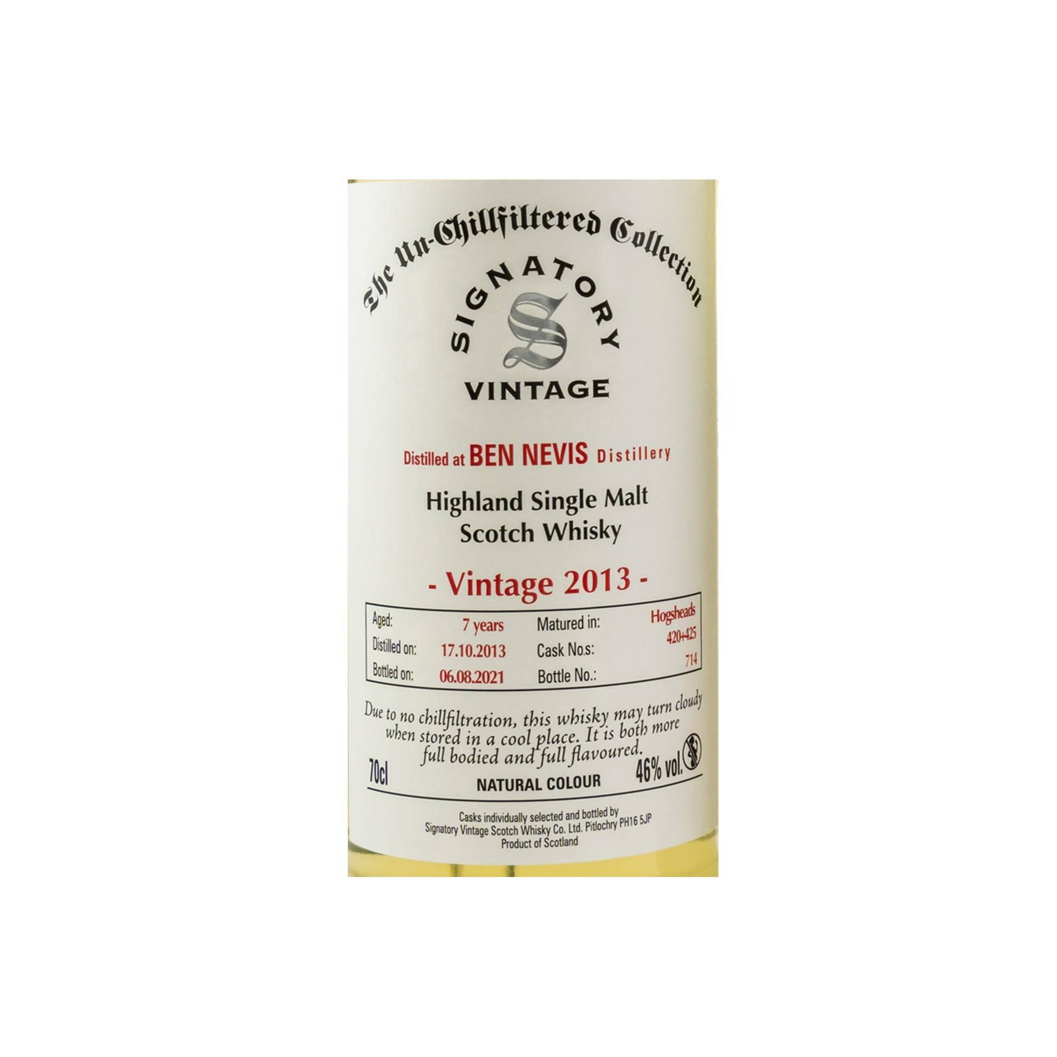 Ben Nevis The Un-Chillfiltered Collection 2013 7 Years Single Malt Whisky 2