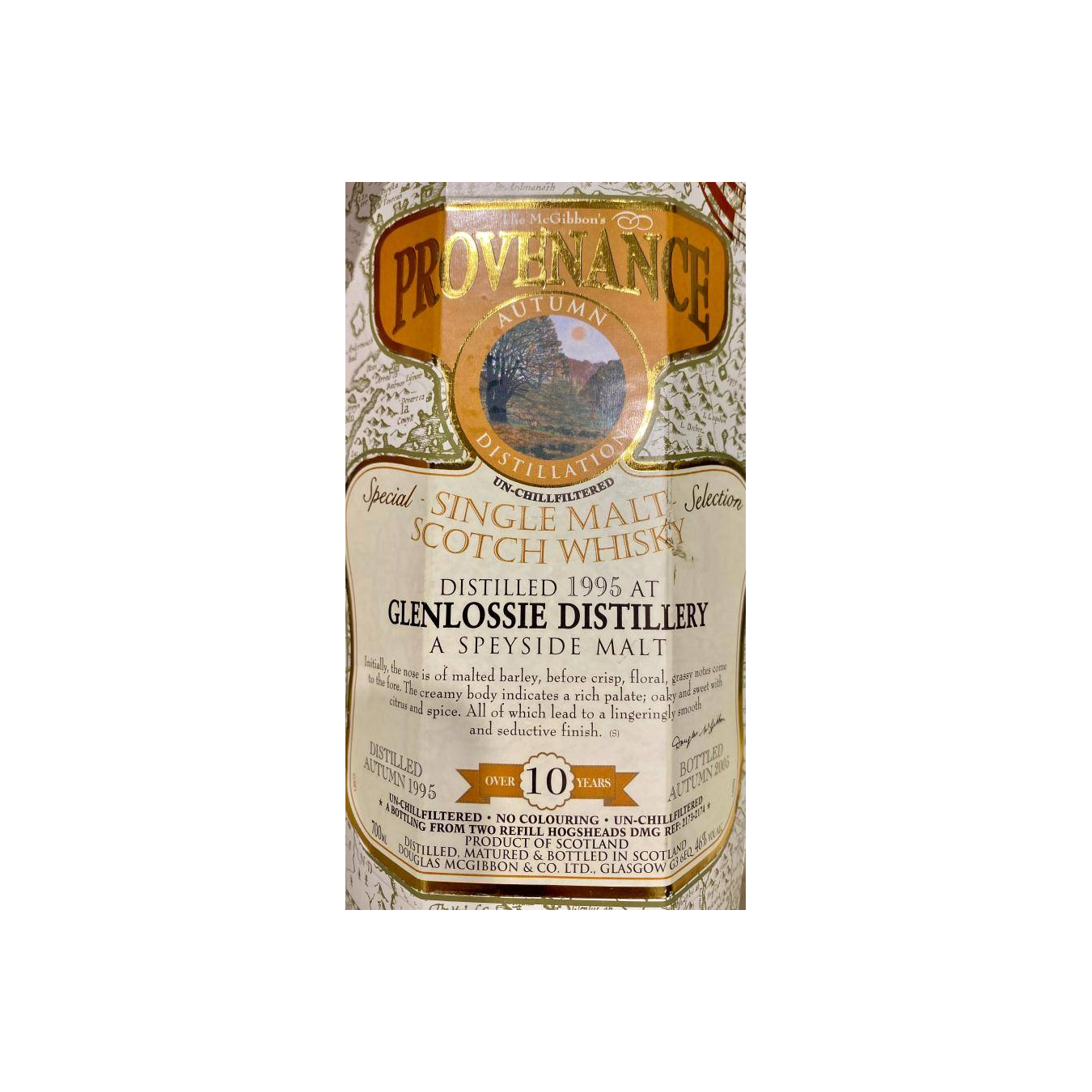 Glenlossie McGibbon's Provenance 1995 10 Years Single Malt Whisky