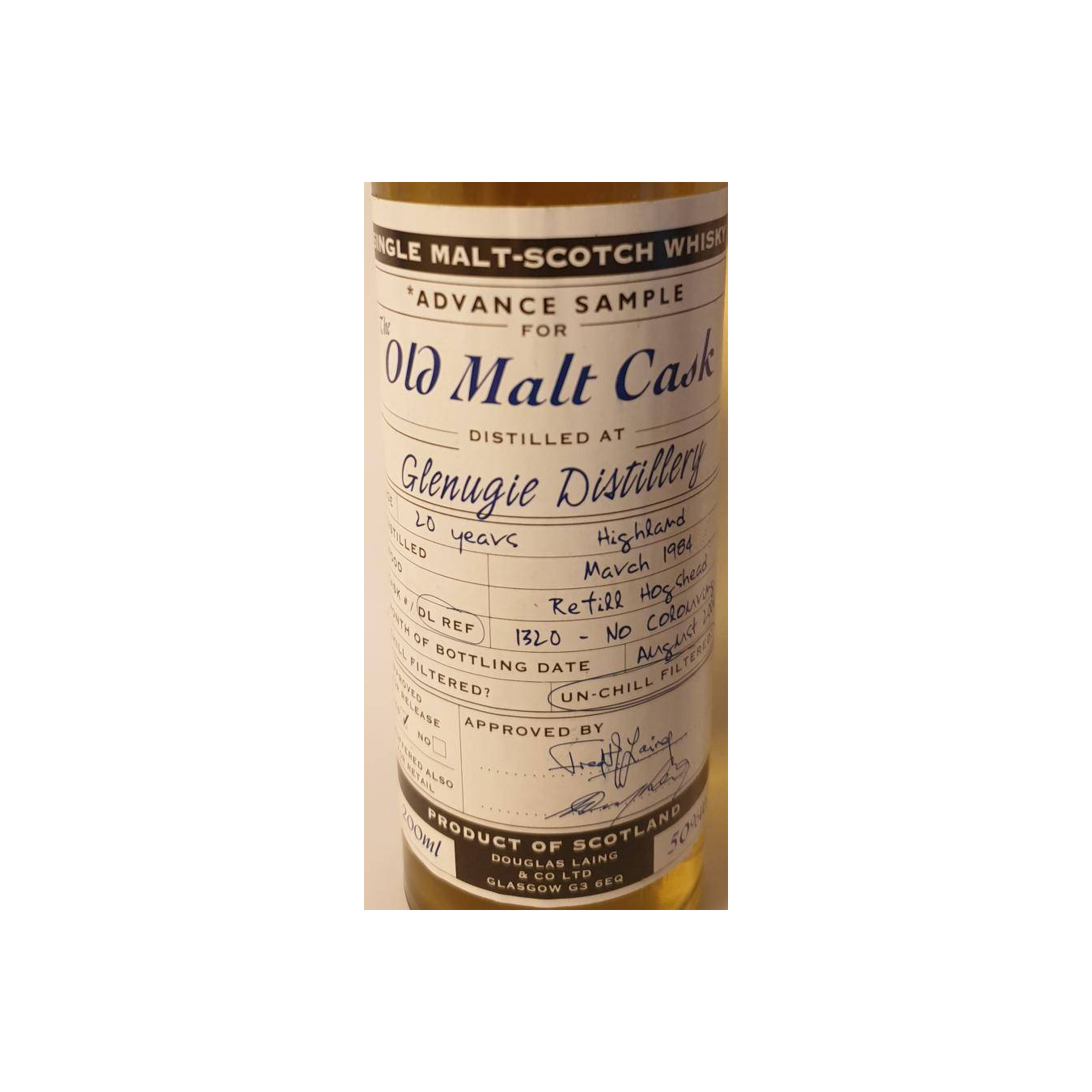 Glenugie 1984 20 Years Single Malt Whisky