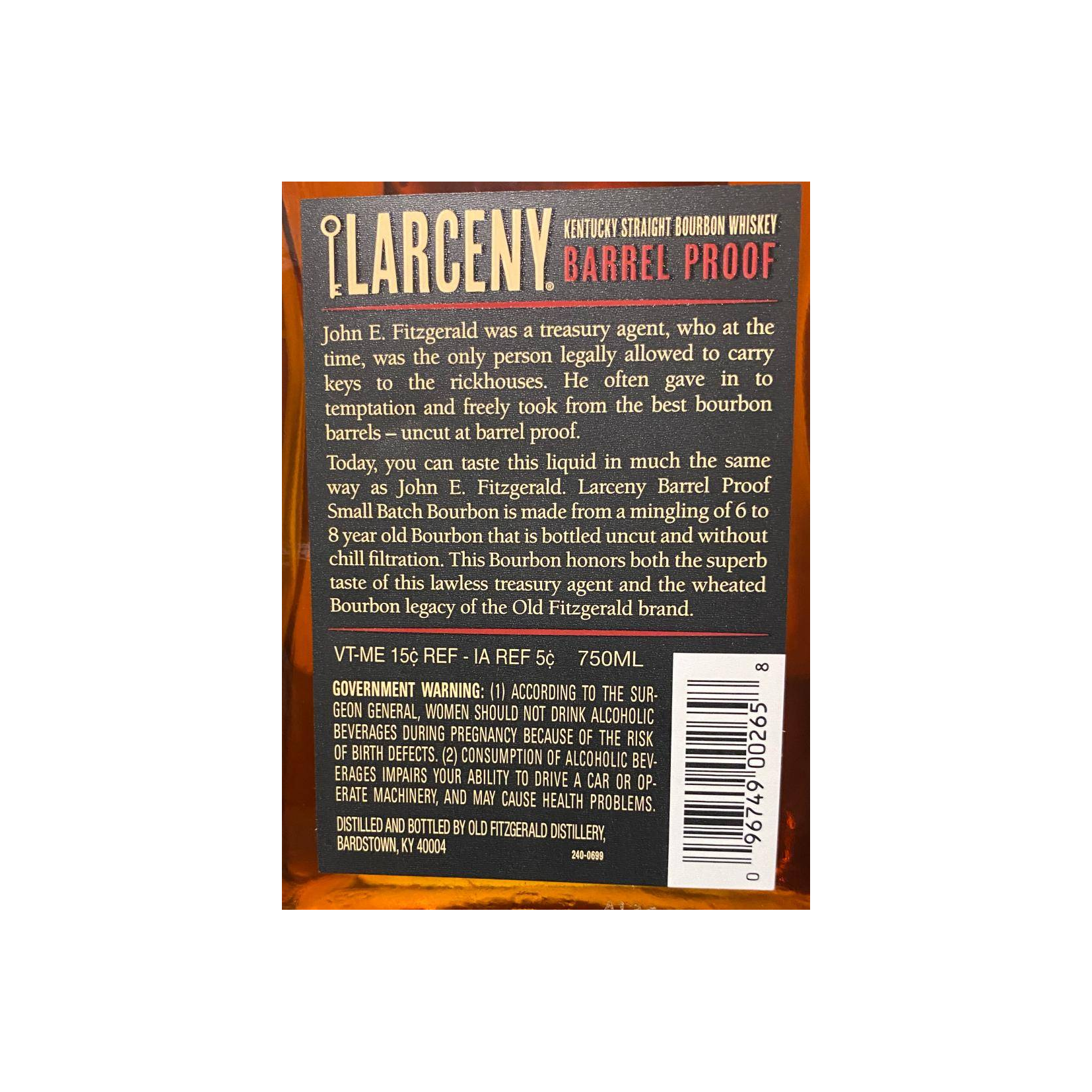 John E. Fitzgerald Larceny Barrel Proof 3