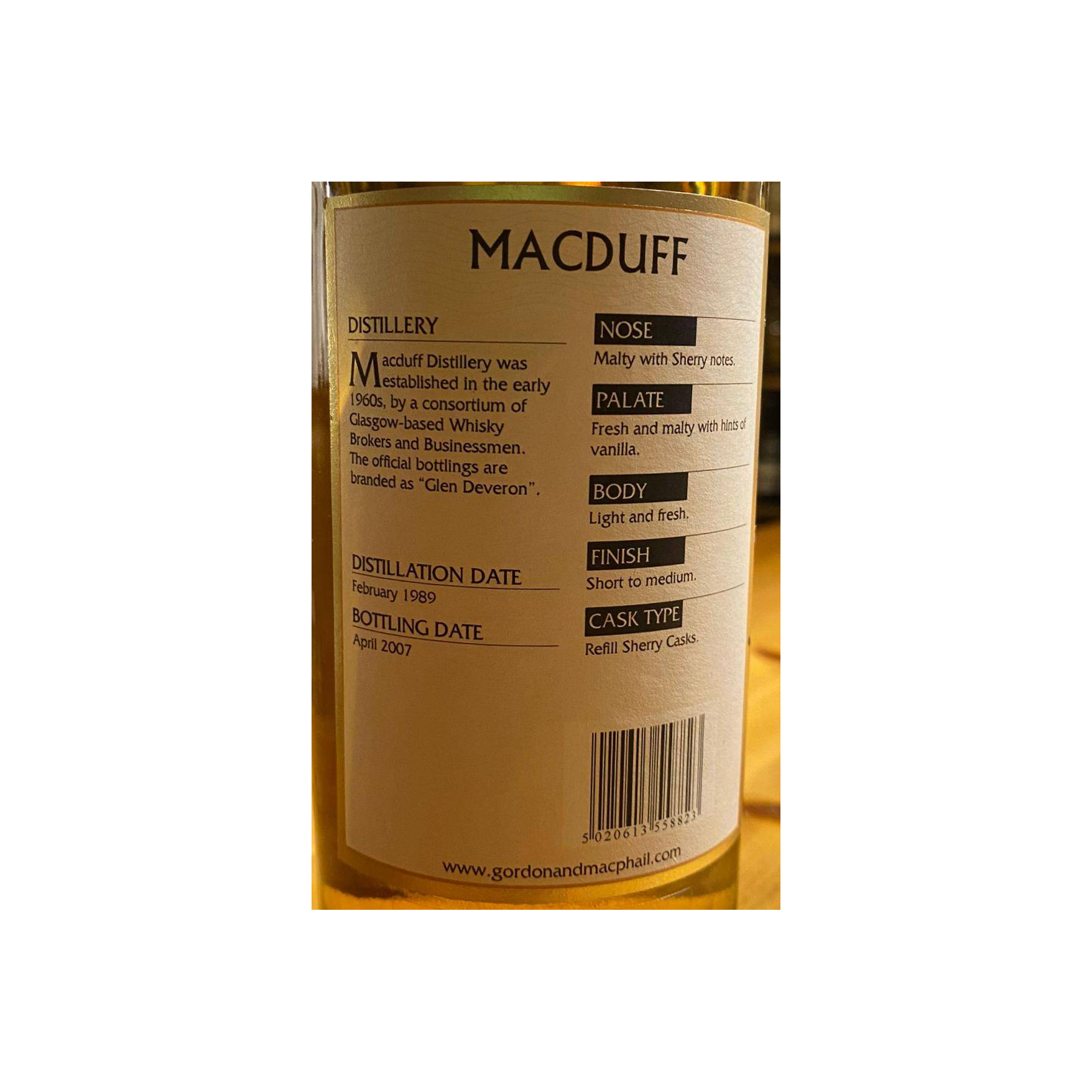 Macduff Connoisseurs Choice 1989 18 Years Single Malt Whisky 2
