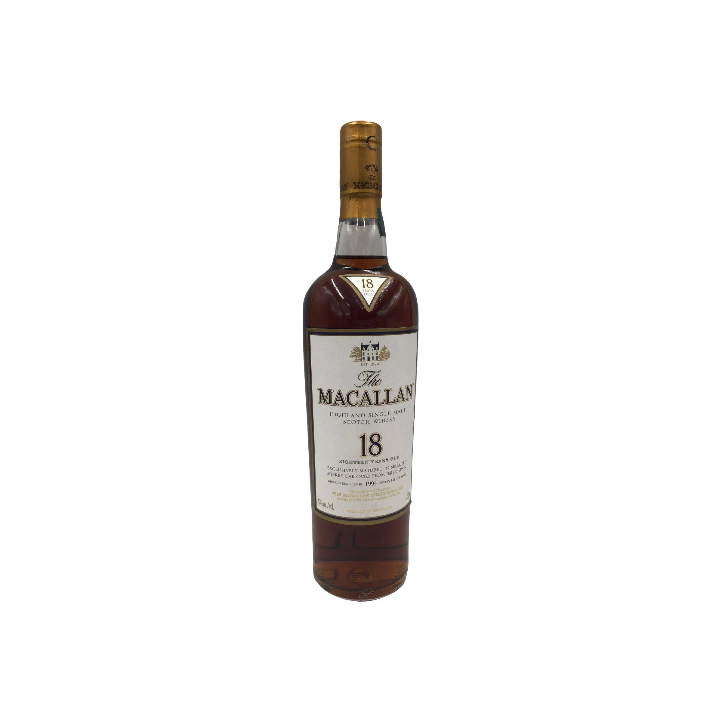 The Macallan Sherry Cask 18 Years Single Malt Whisky