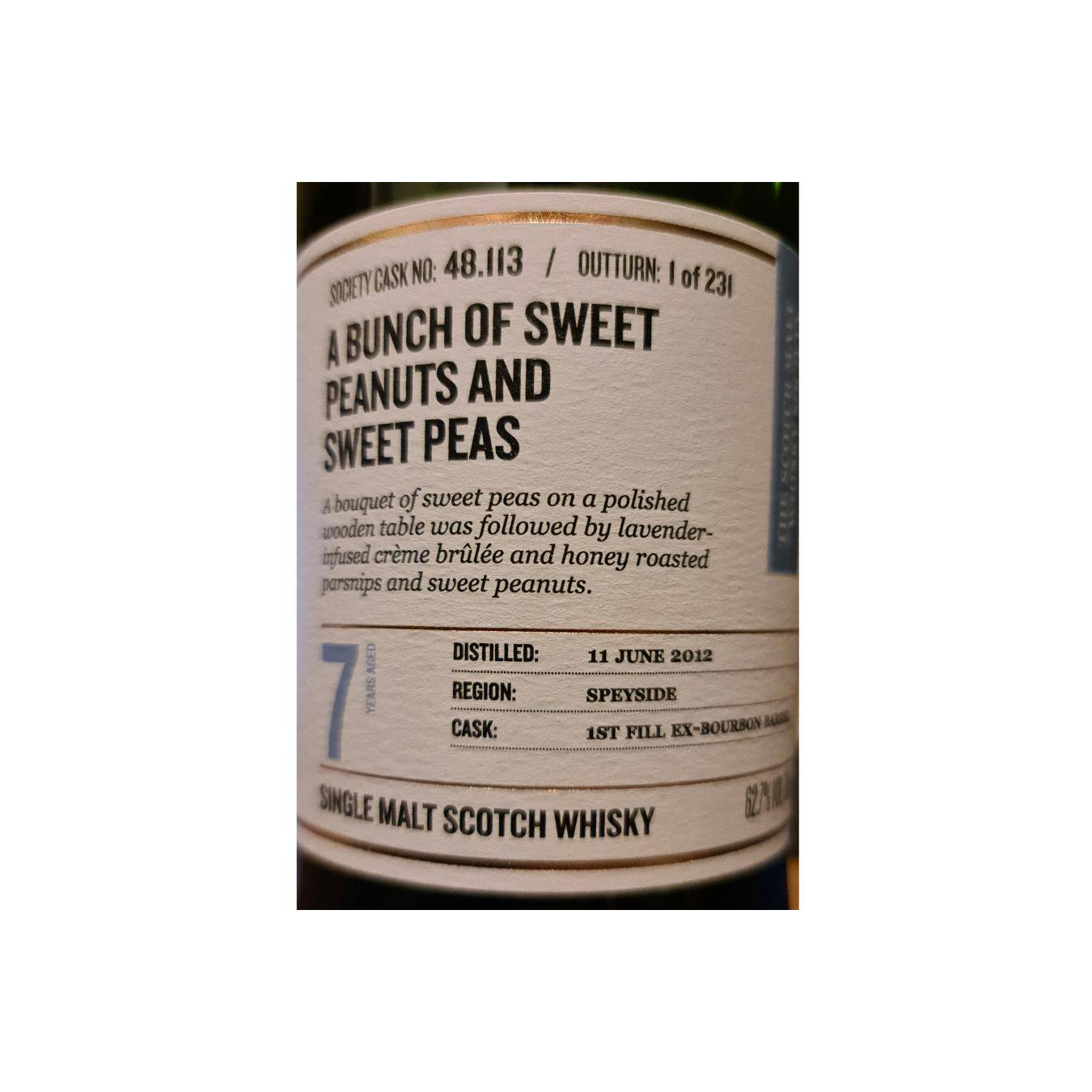 The Scotch Malt Whisky Society 2012 7 Years Single Malt Whisky 2