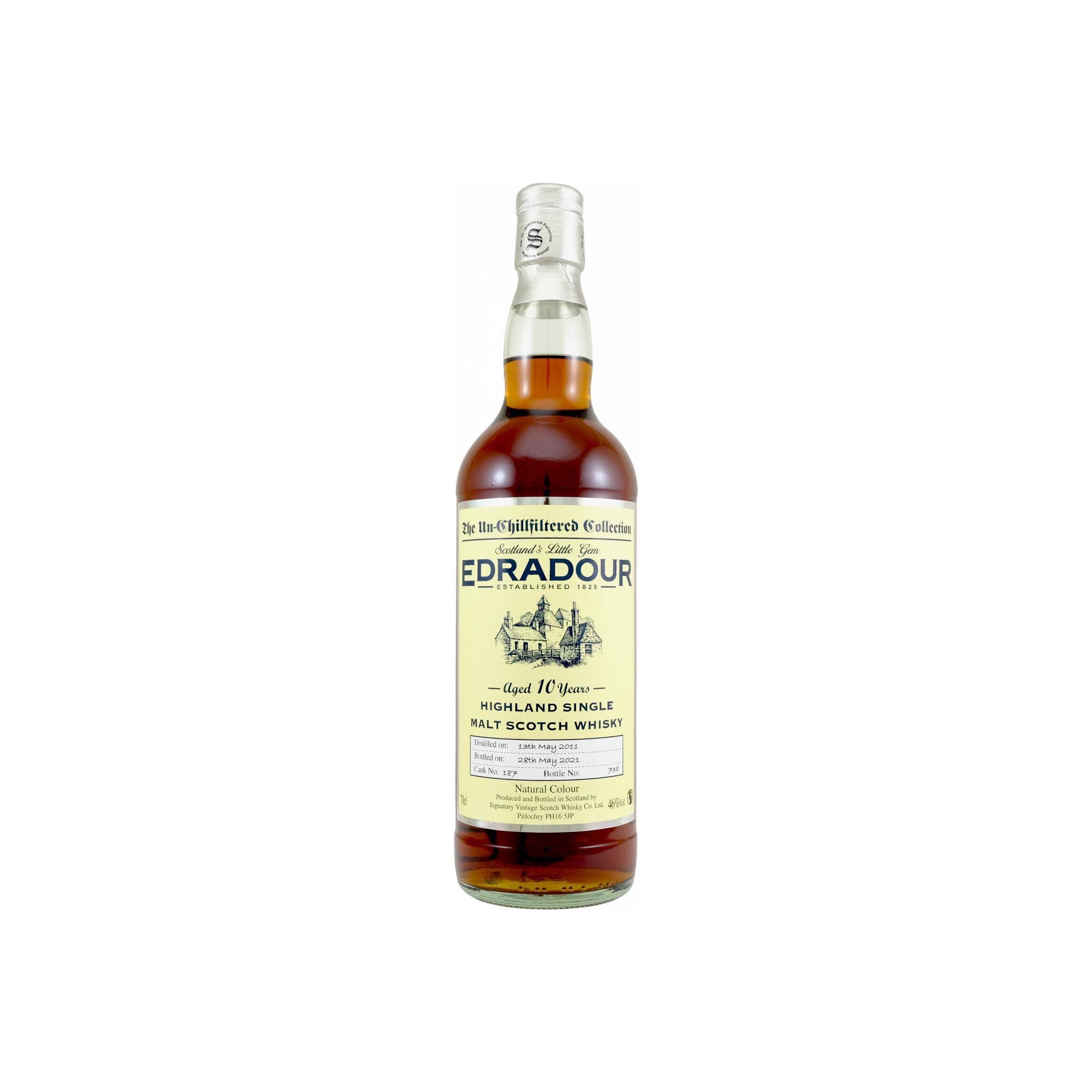 Edradour The Un-Chillfiltered Collection 2011 10 Years Single Malt Whisky