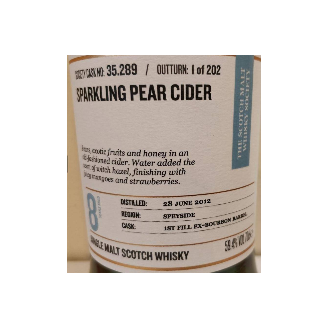 The Scotch Malt Whisky Society 2012 8 Years Single Malt Whisky 2