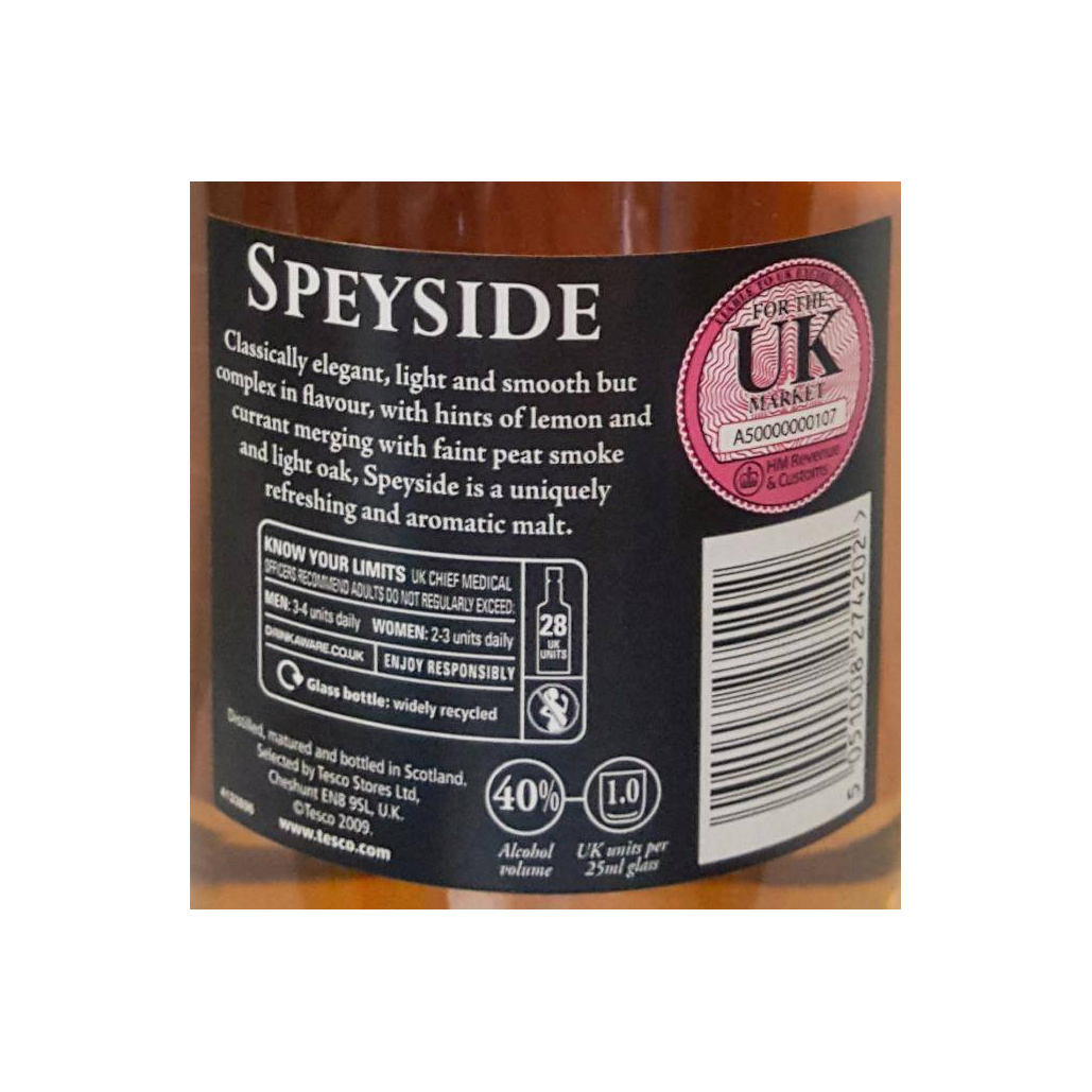 Speyside Single Malt Scotch Whisky 12-year-old 2
