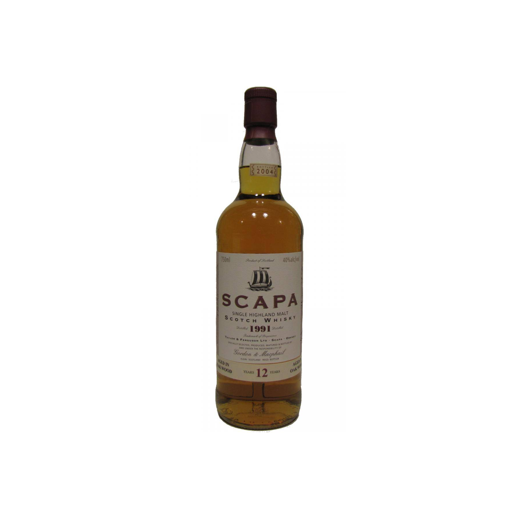 Scapa Licensed Bottling 1991 12 Years Single Malt Whisky