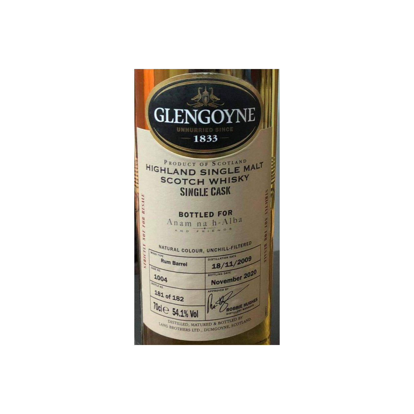 Glengoyne Single Cask 2009 11 Years Single Malt Whisky 2