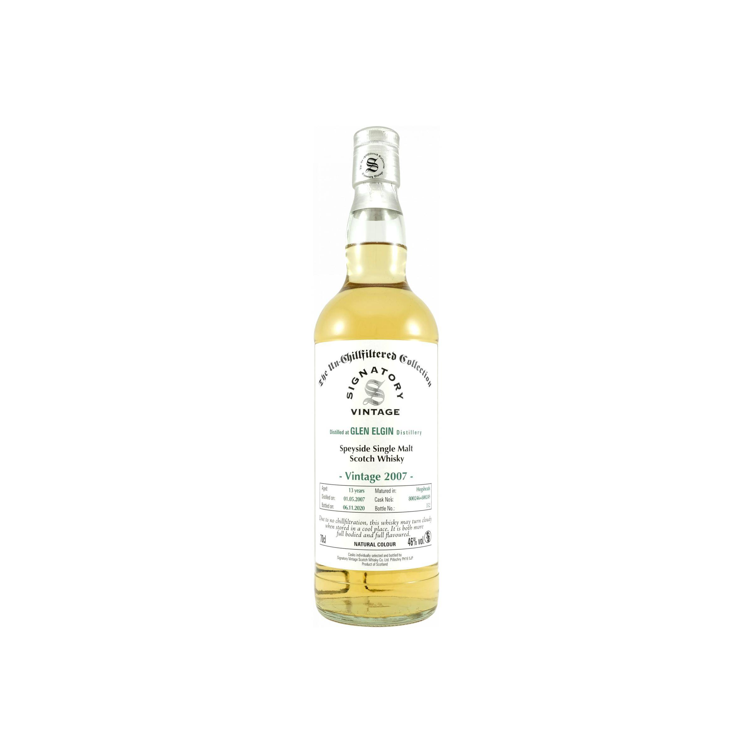 Glen Elgin The Un-Chillfiltered Collection 2007 13 Years Single Malt Whisky