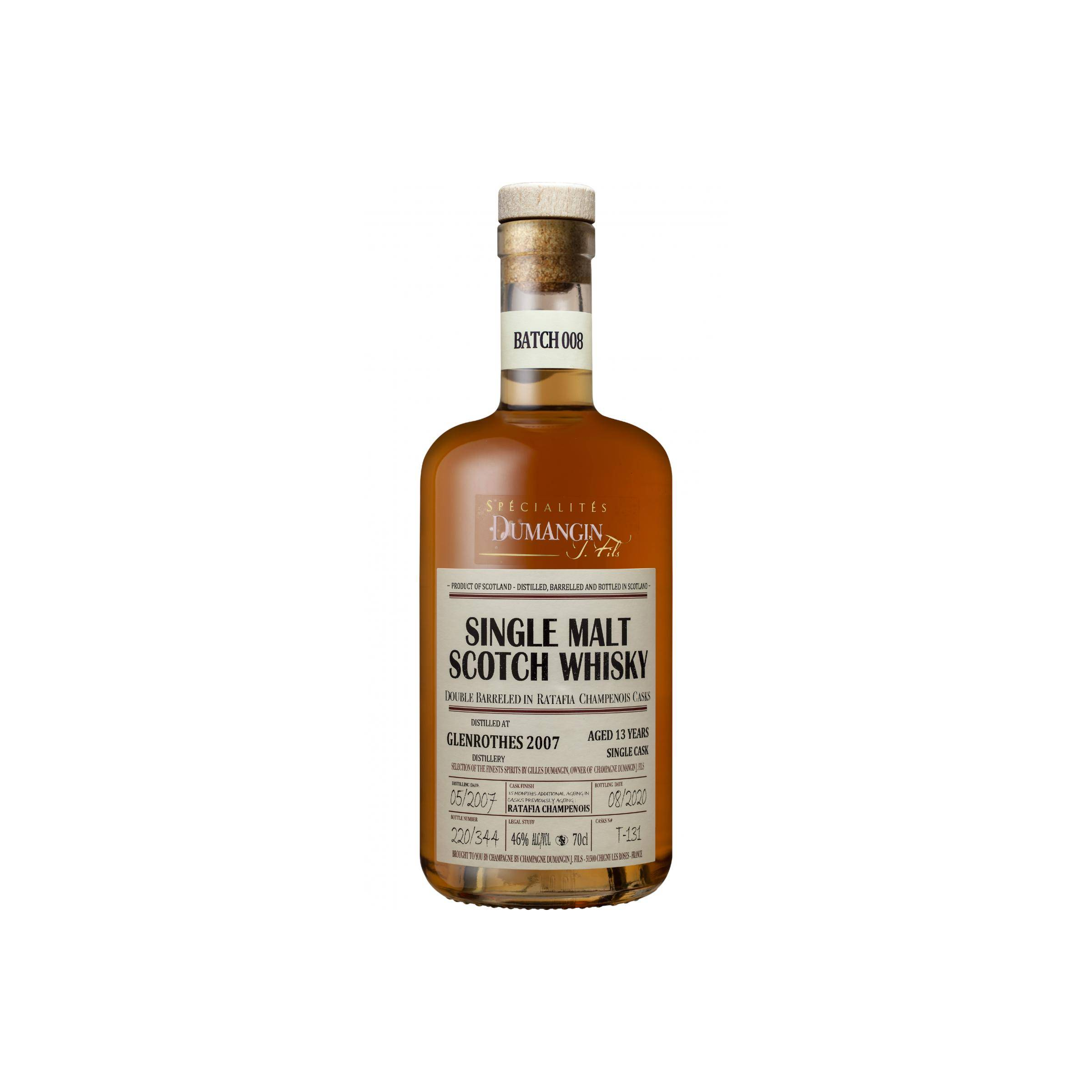 The Glenrothes Single Cask 2007 13 Years Single Malt Whisky