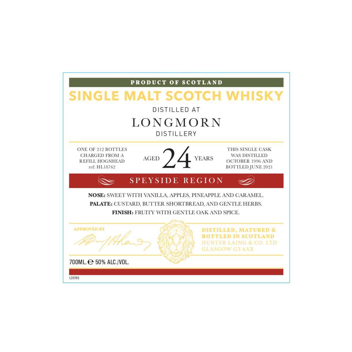Longmorn Old Malt Cask 1996 24 Years Single Malt Whisky 3
