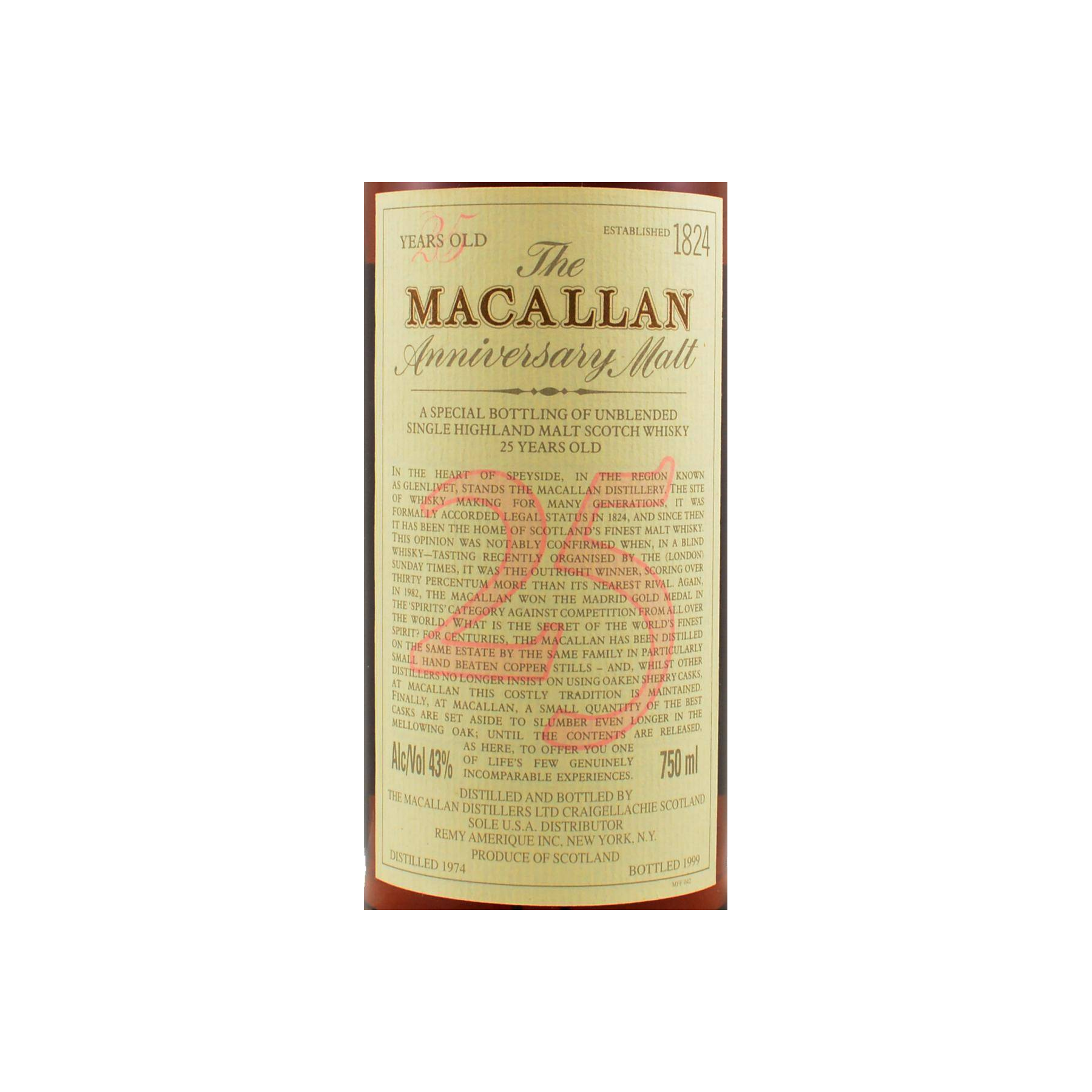 The Macallan 1974 25 Years Single Malt Whisky 2