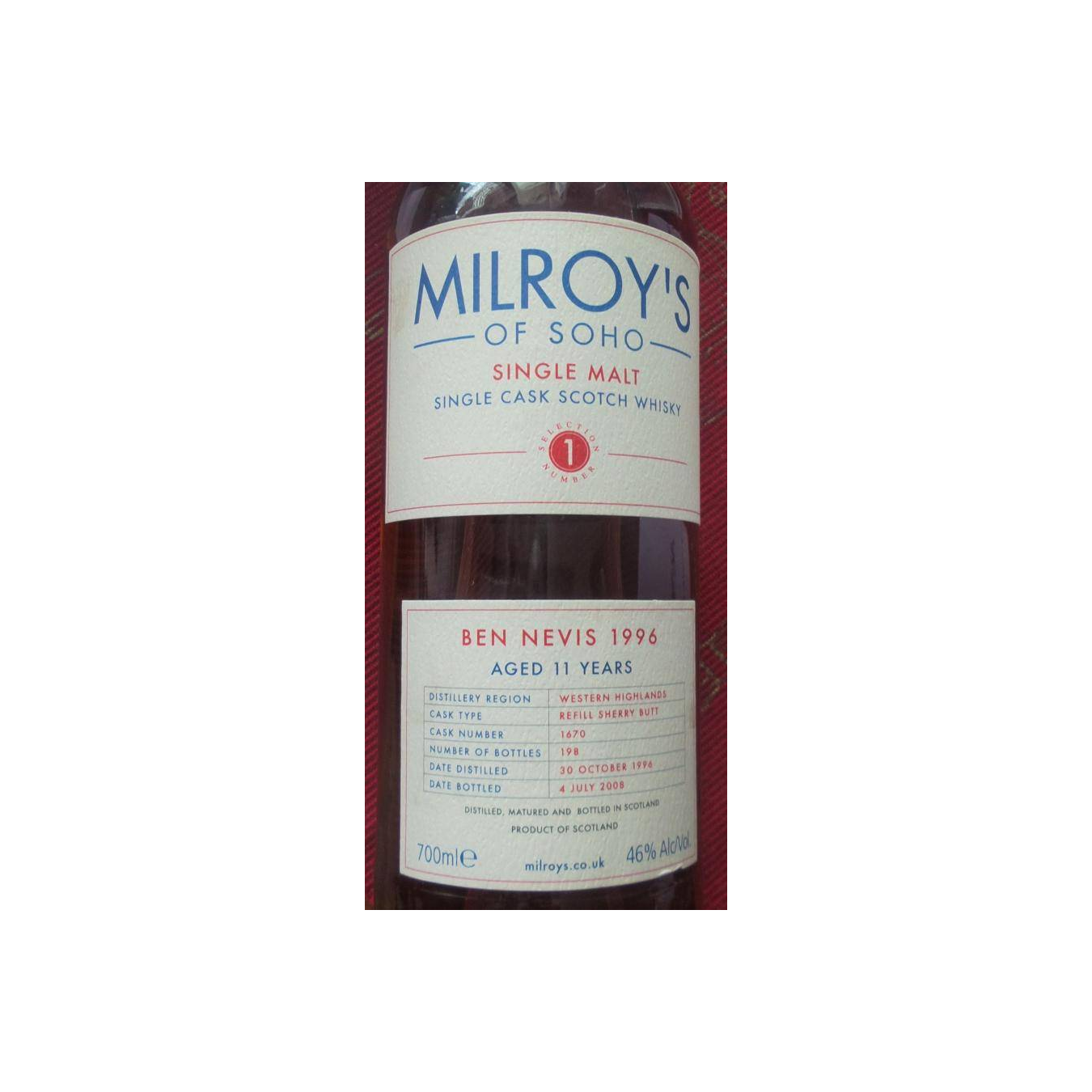 Ben Nevis 1996 11 Years Single Malt Whisky