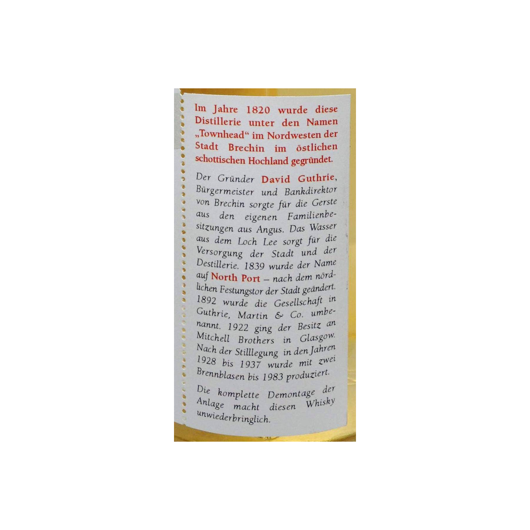 North Port 1976 24 Years Single Malt Whisky 3