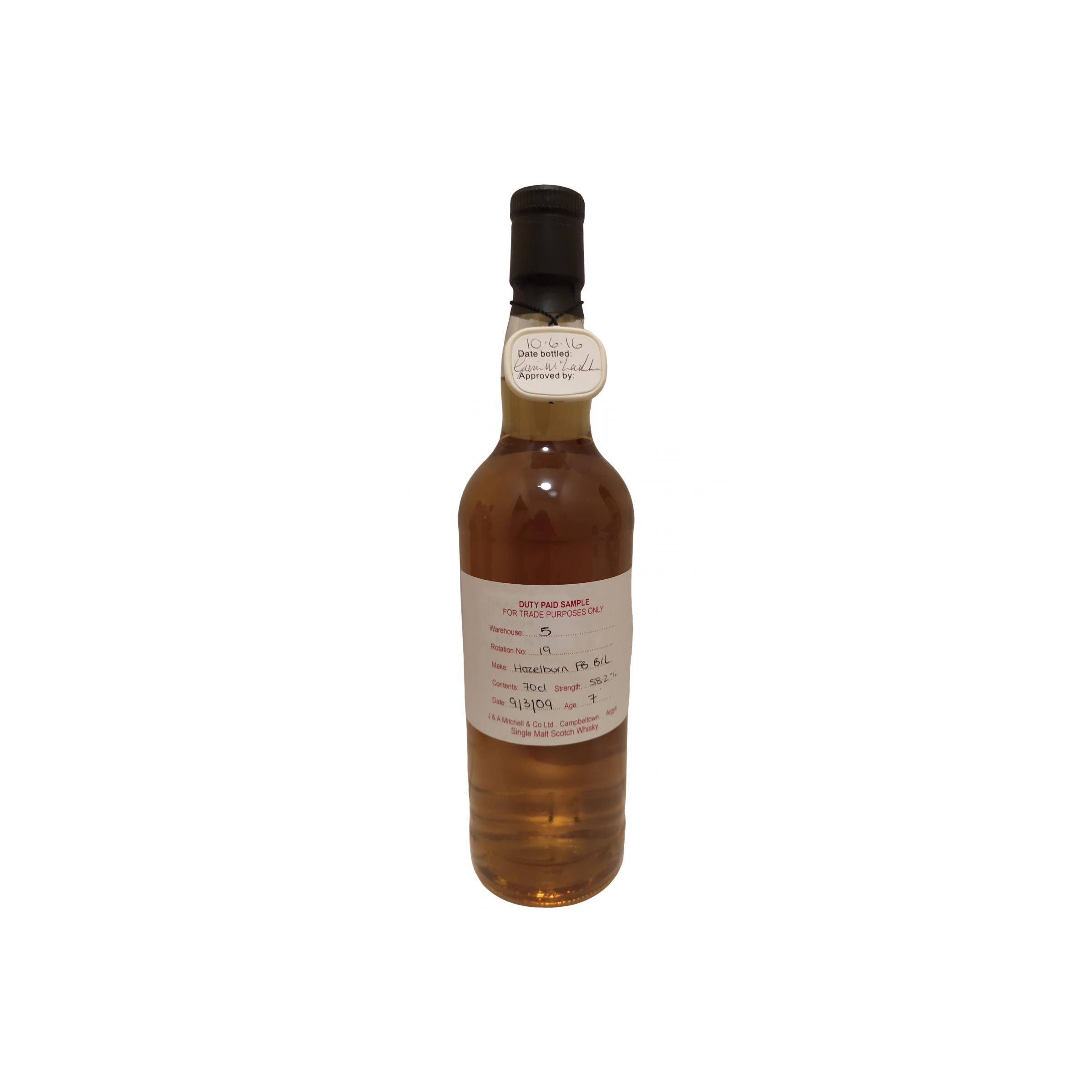 Hazelburn Duty Paid Sample - For Trade Purposes Only 2009 7 Years Single Malt Whisky