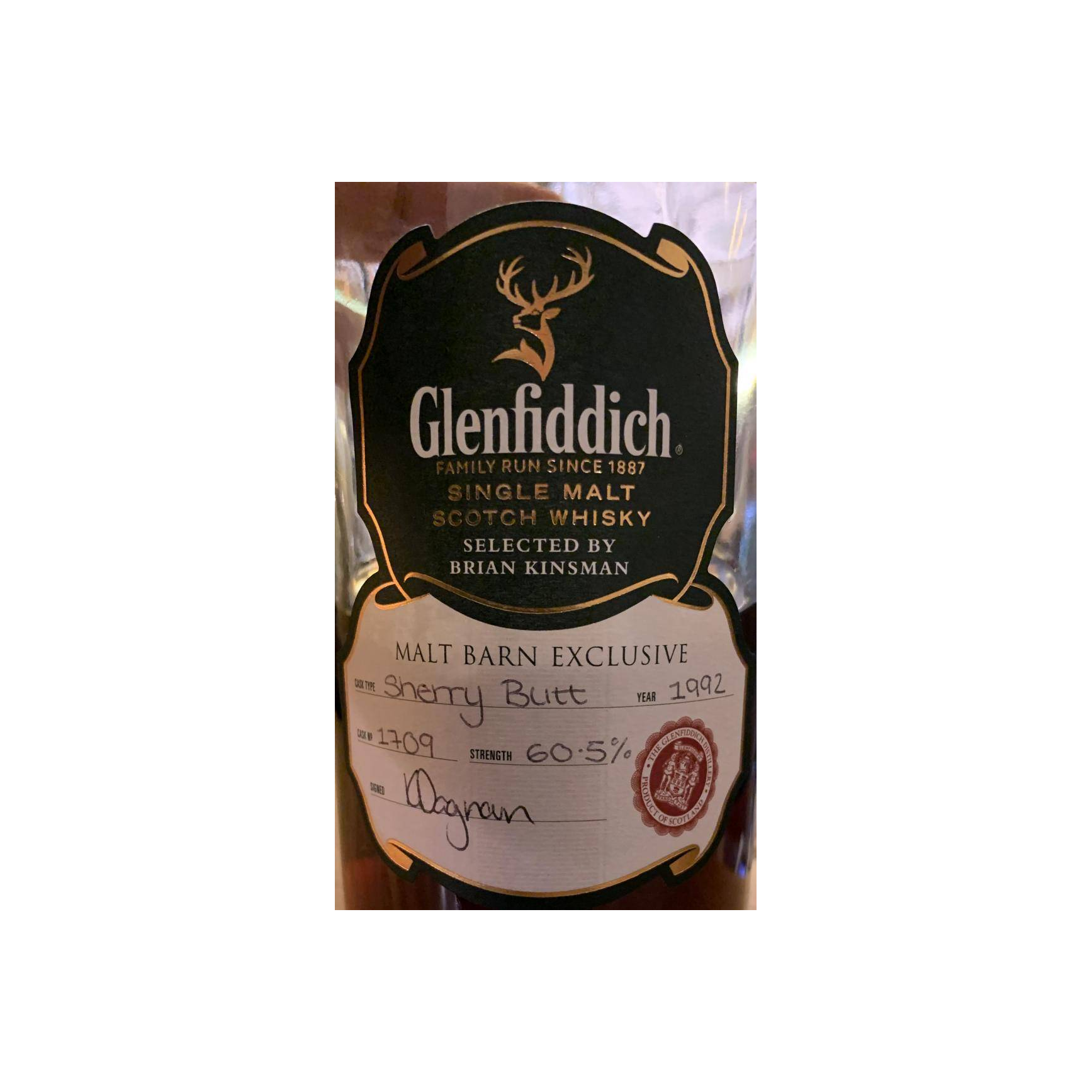 Glenfiddich 1992 Single Malt Whisky