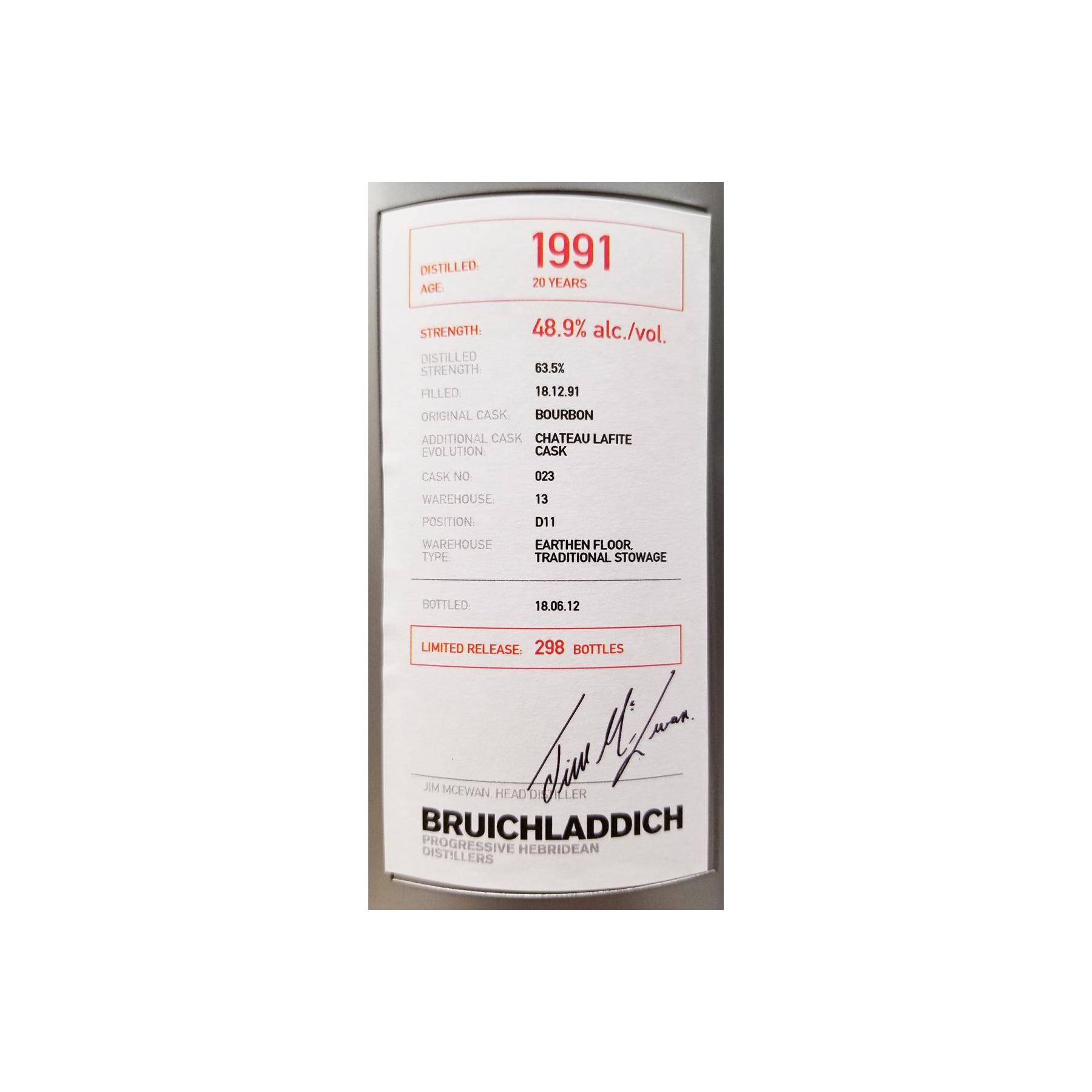 Bruichladdich 1991 20 Years Single Malt Whisky 3
