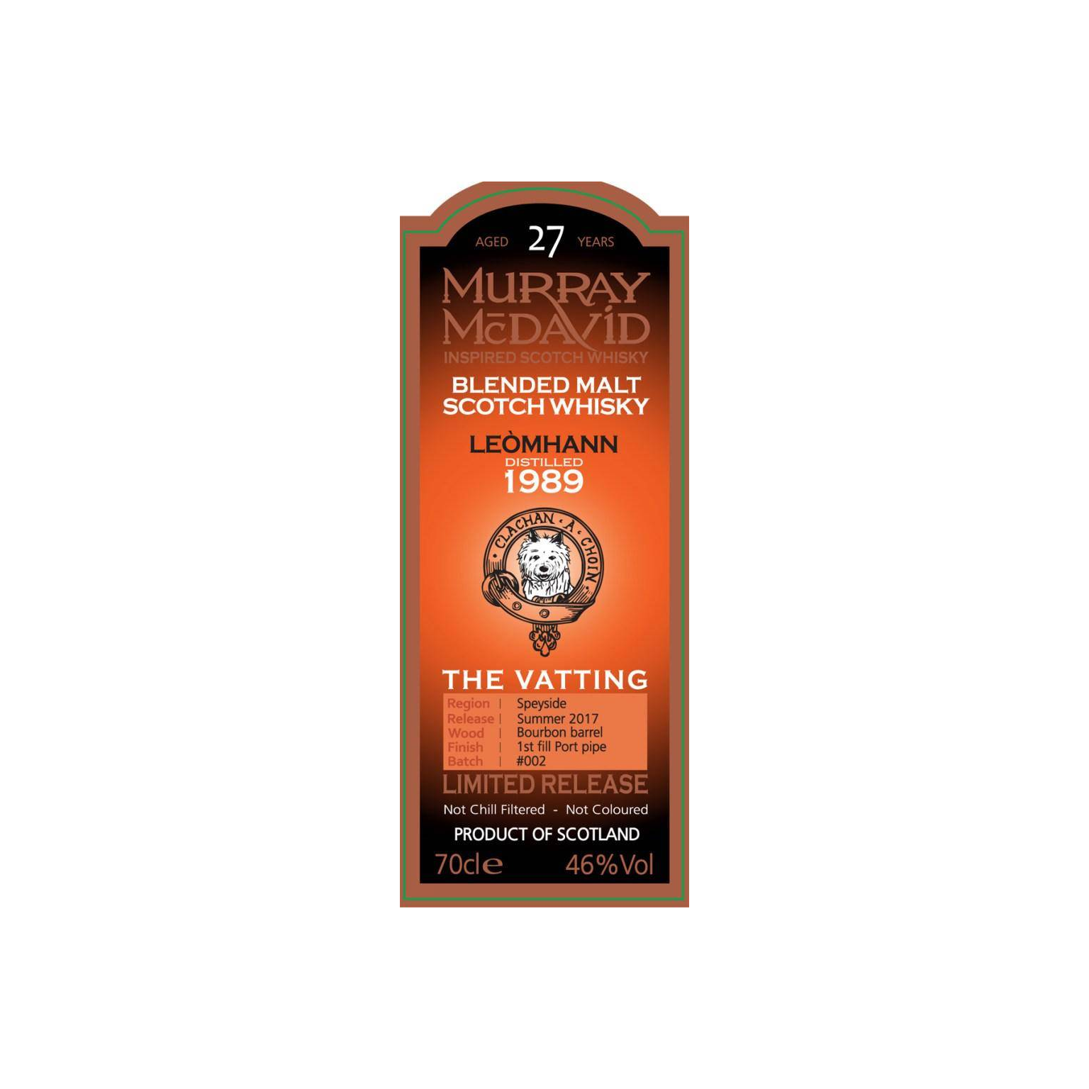 Murray McDavid 1989 27 Years Blended Malt Whisky 2