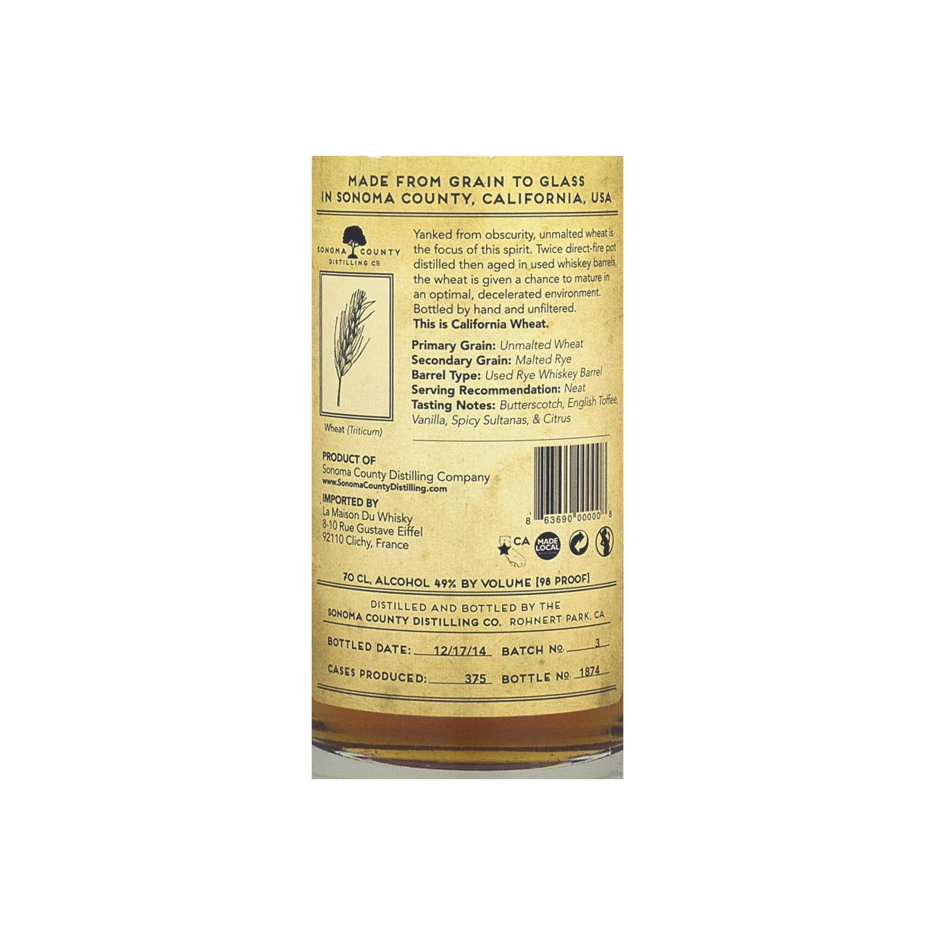 2nd Chance Wheat Whiskey 2