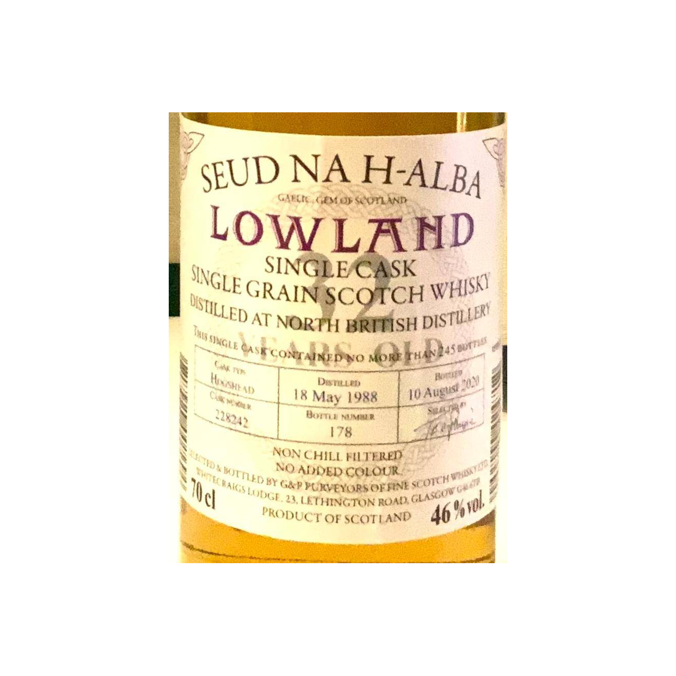 North British 1988 32 Years Single Grain Whisky 2