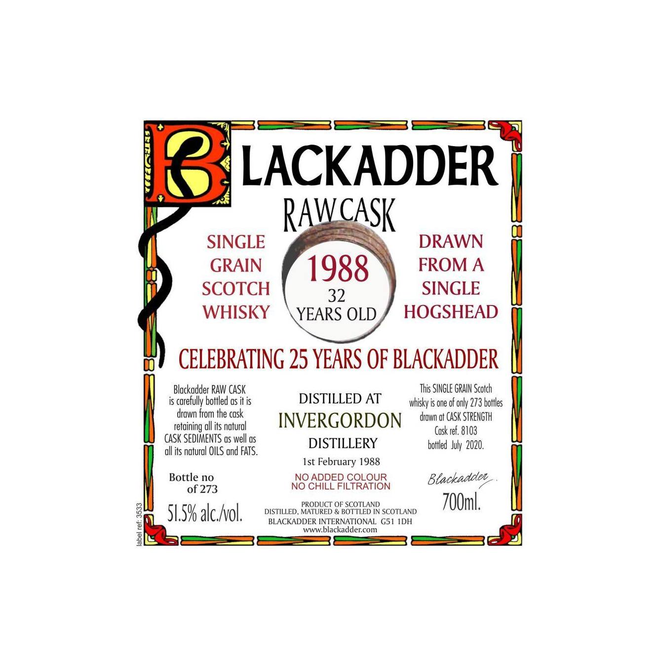 Invergordon Raw Cask 1988 32 Years Single Grain Whisky 2