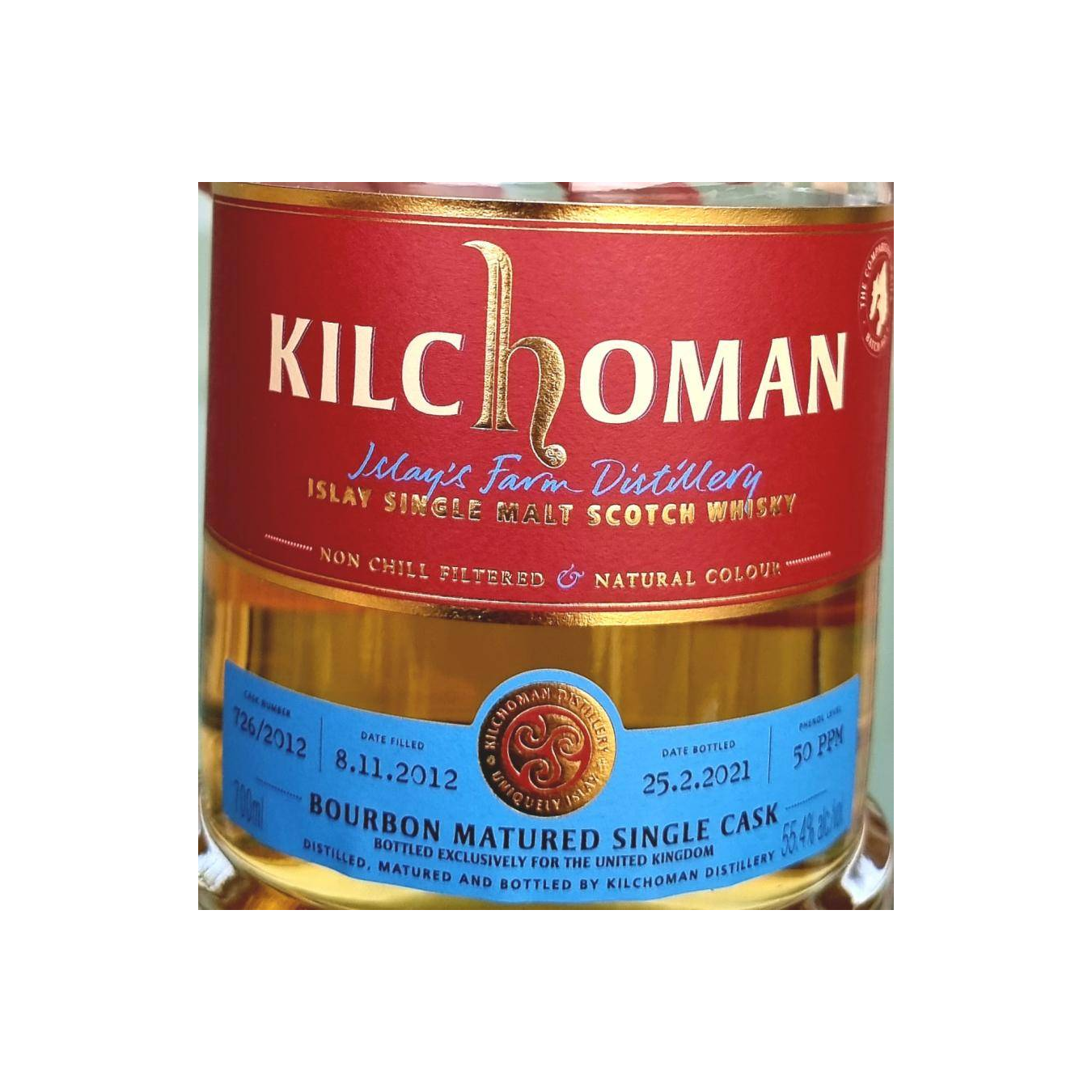 Kilchoman 2012 8 Years Single Malt Whisky